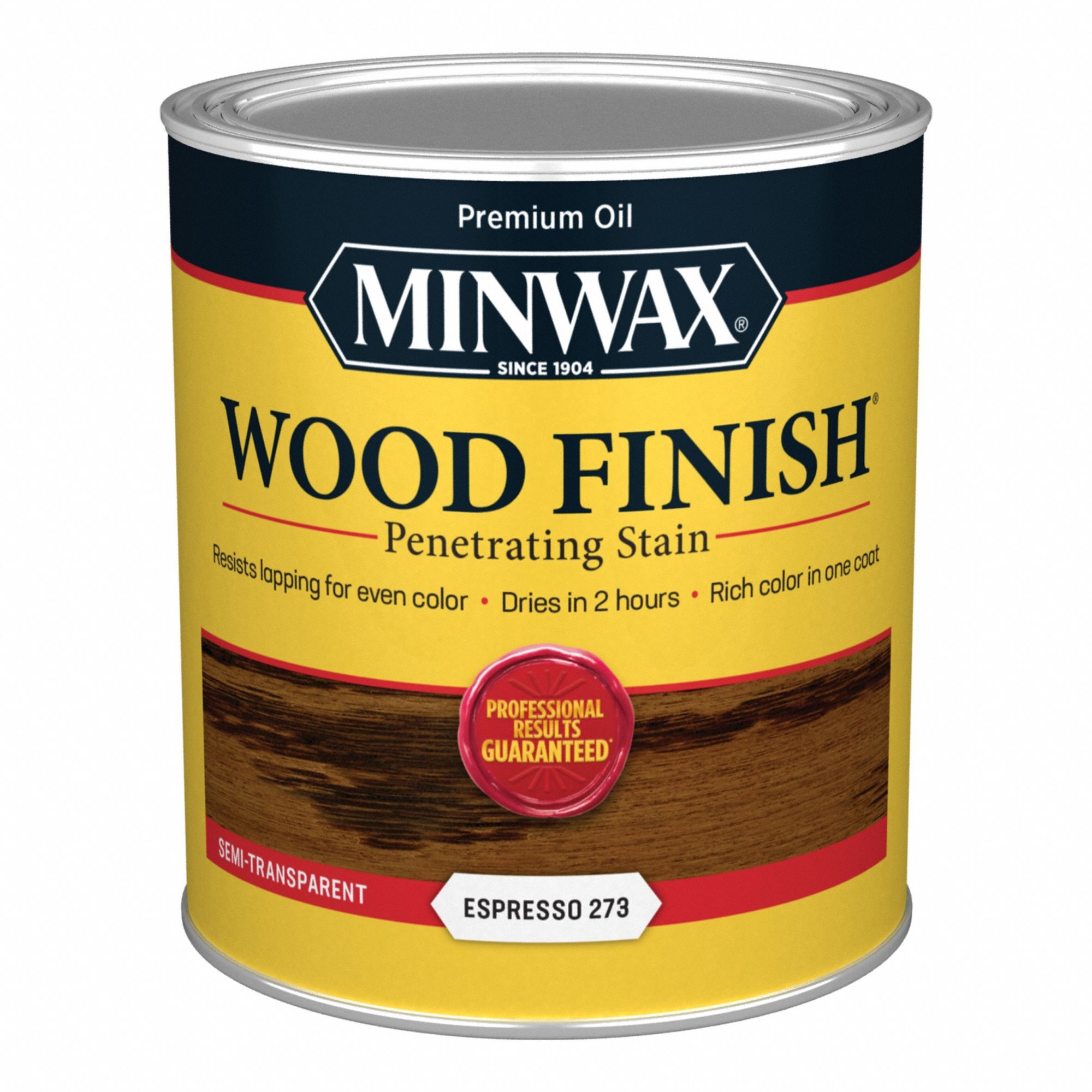 Wood Stain: Wood Stain, Interior, Oil, 1 qt Container Size, Wood, Espresso, Semi-Transparent