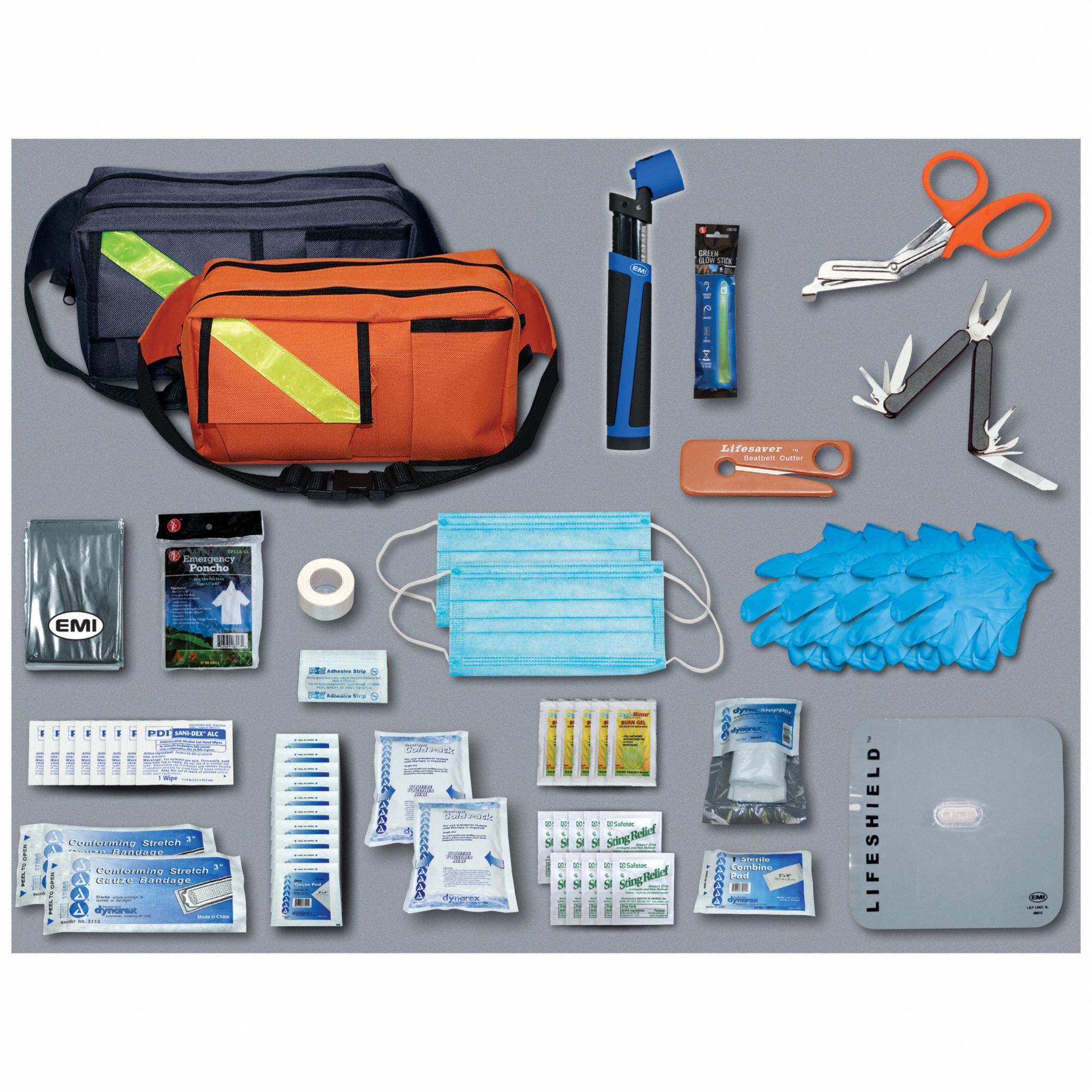 EMI, First Aid, 73 Components, Trauma Kit 800K587010 Grainger