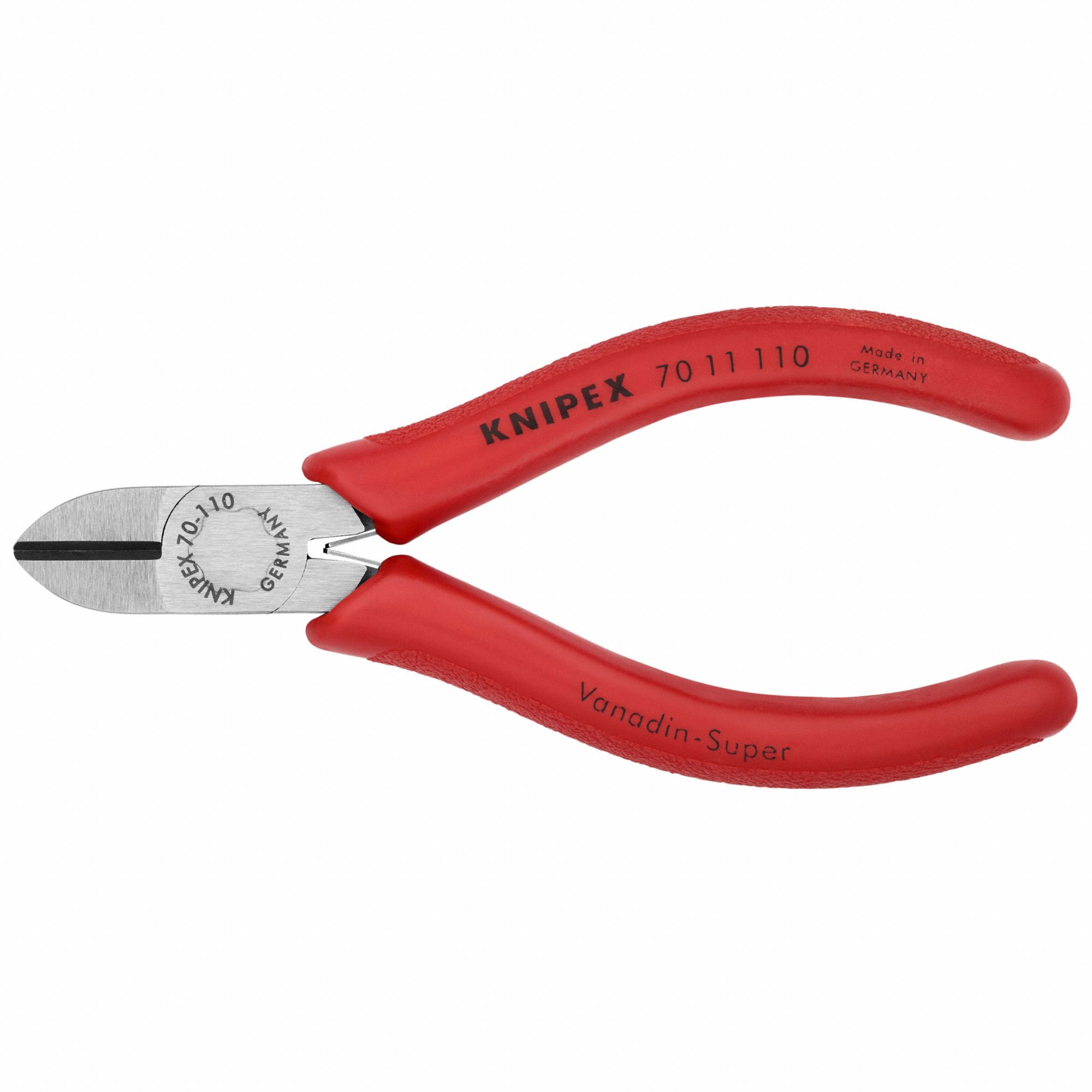 DIAGONAL CUTTING PLIER, STANDARD, STRAIGHT, NARROW, 1 IN JAW L, 1¼ IN JAW W, 4¼ IN OVERALL L