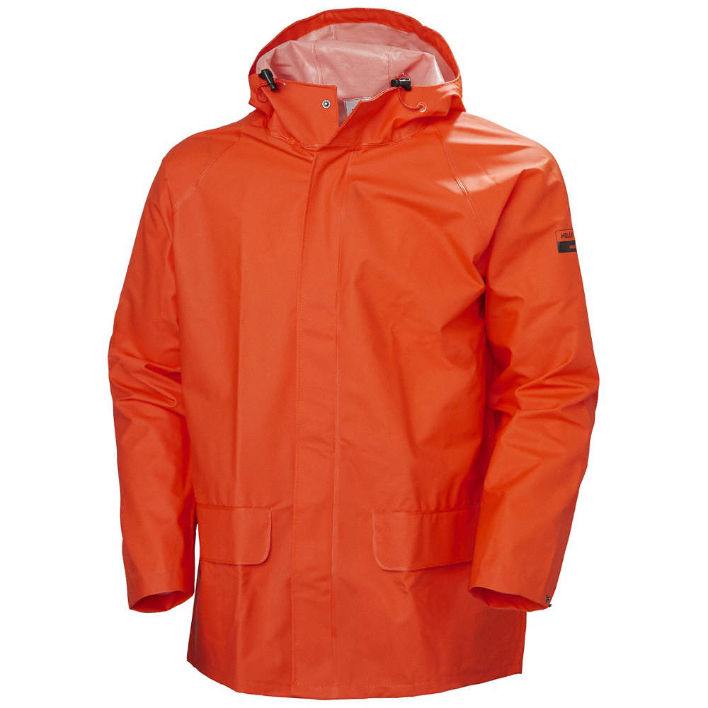 HELLY HANSEN 70129_290-XL Rain Jacket,PVC/Polyester,Orange,XL ...