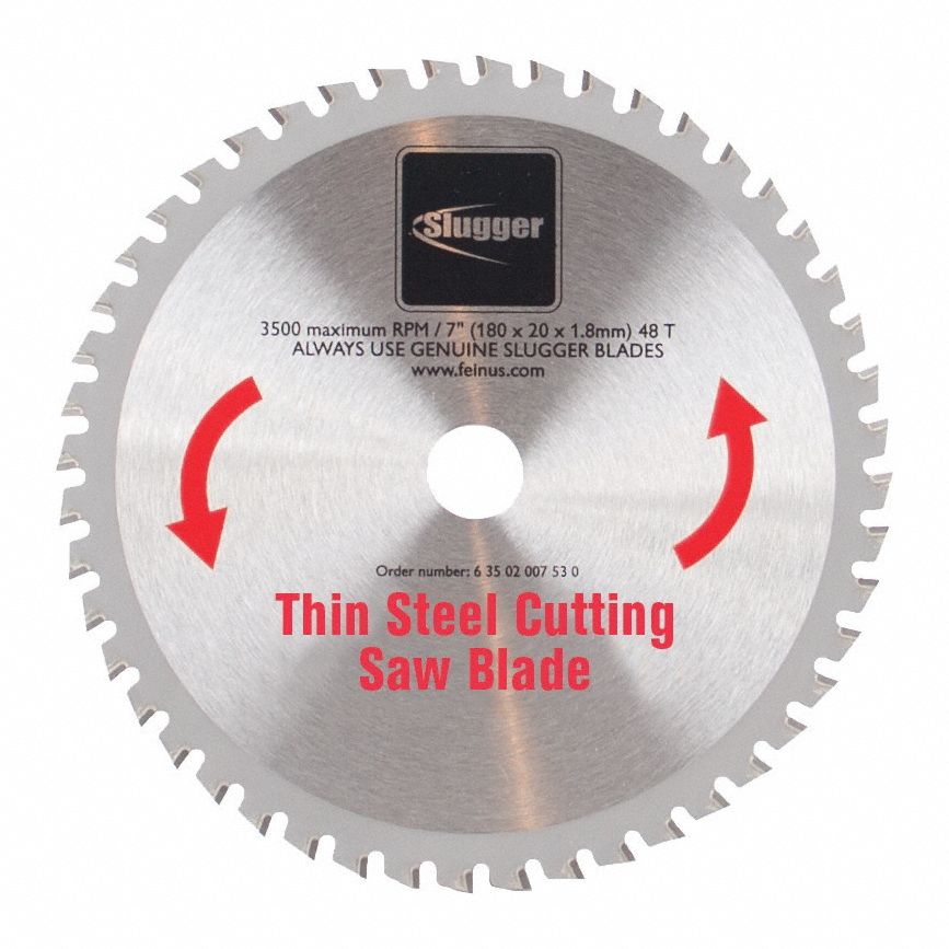 Circular Saw Blade: 7 1/8 in Blade Dia., 48 Teeth, 0.7 in Cut Wd, 3/4 in Arbor Size, Thin Metal