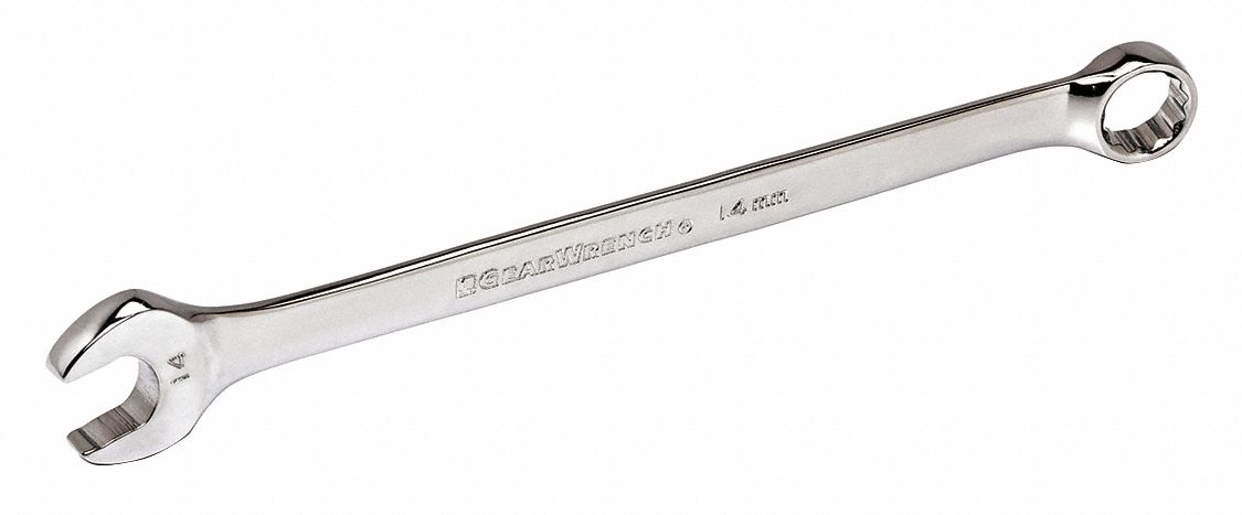 Combo Wrench, Steel, Metric, 15 deg.