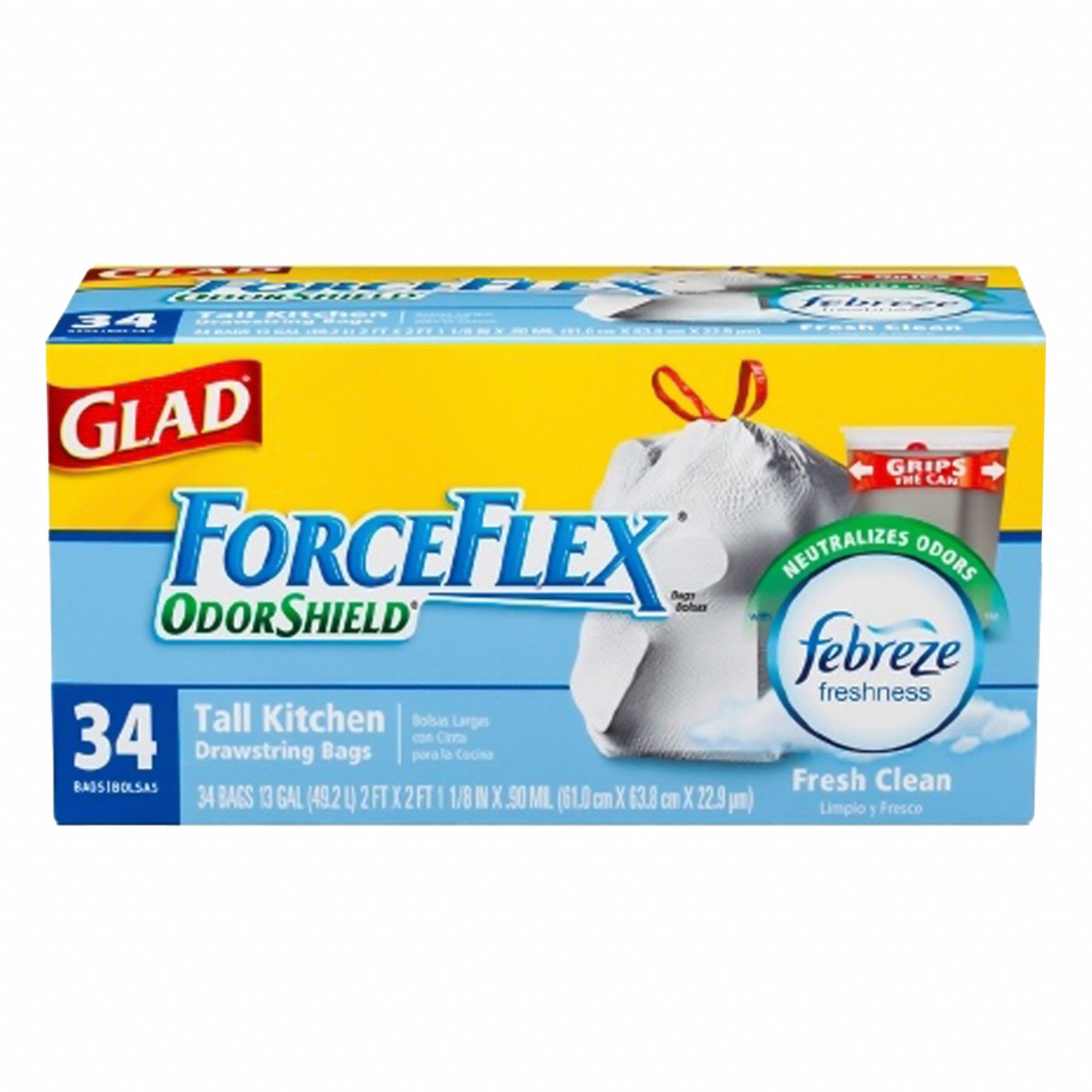 Tall Trash Bags Febreze Scent 13 Gal