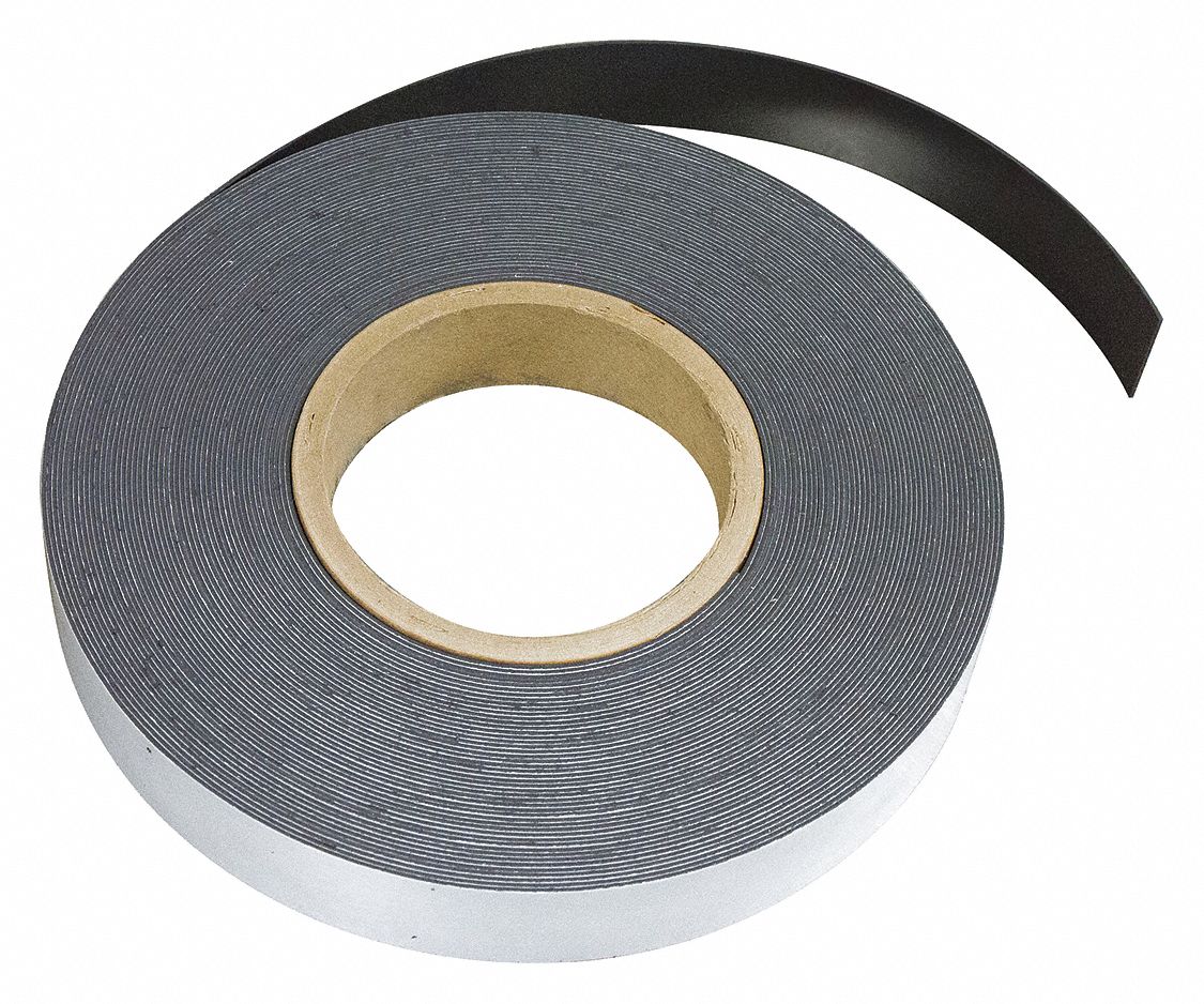 Flexible Magnet Strip w/Adhesive 50 ft L