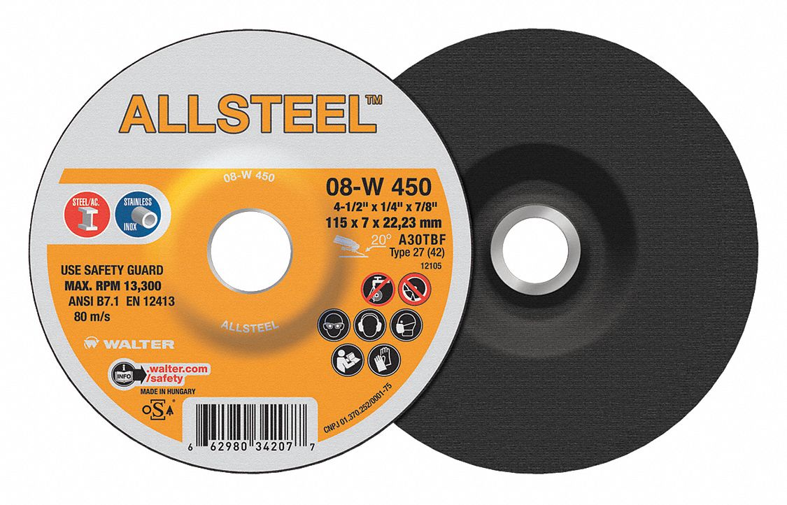 GRINDING WHEEL,4-1/2" DIA