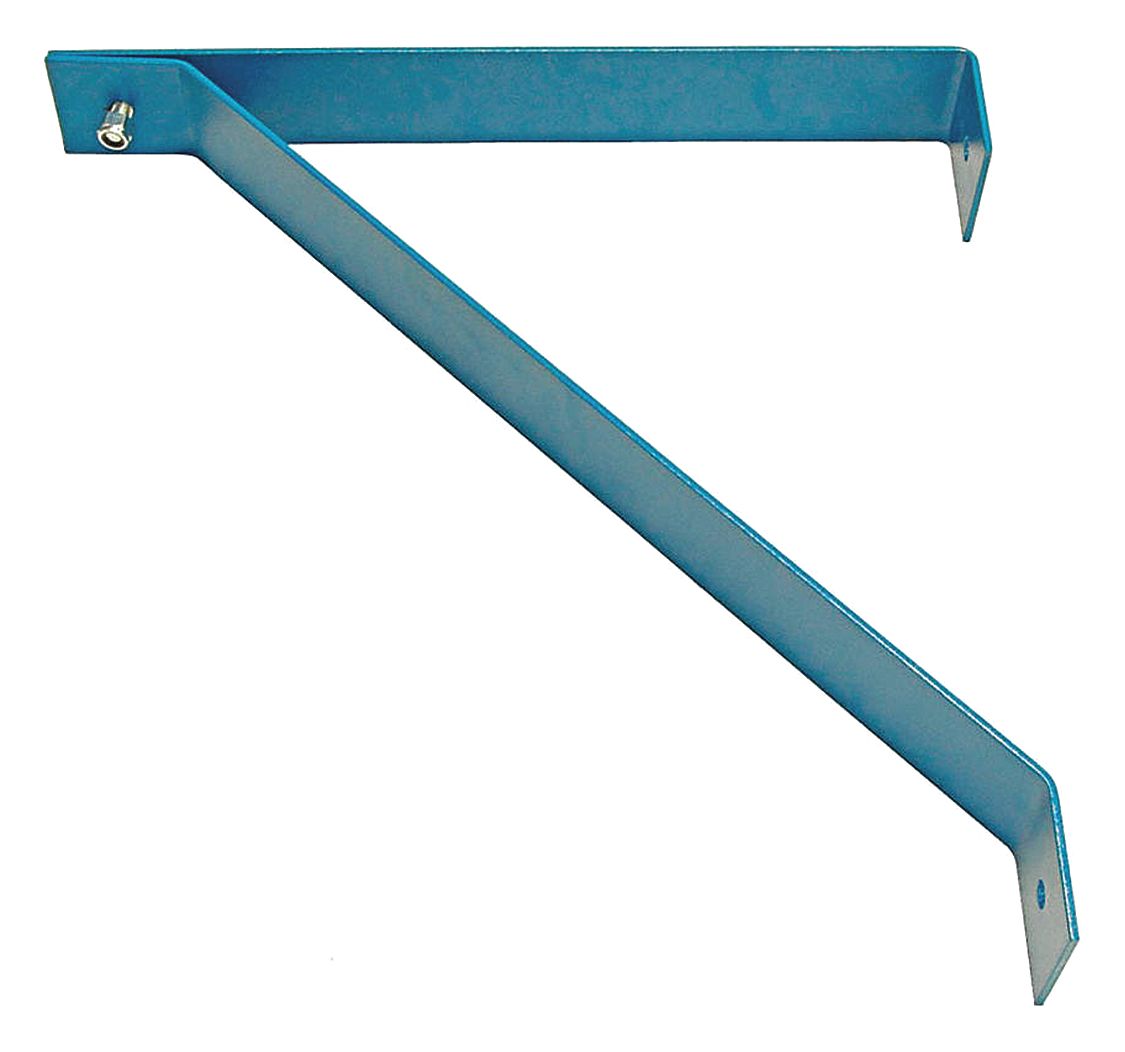 Mounting Bracket: 18 in Lg, Patterson Fan F10A, 14 in Wd, Blue, Powder Coated, Steel
