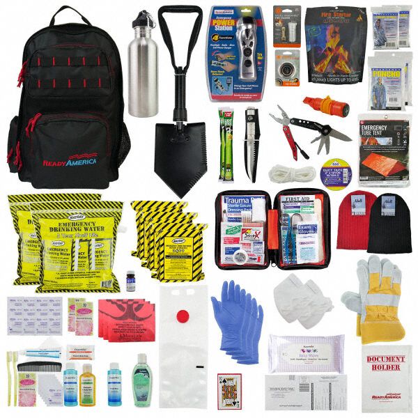 Survival Kit: 74 Components, Backpack, 2 People Served