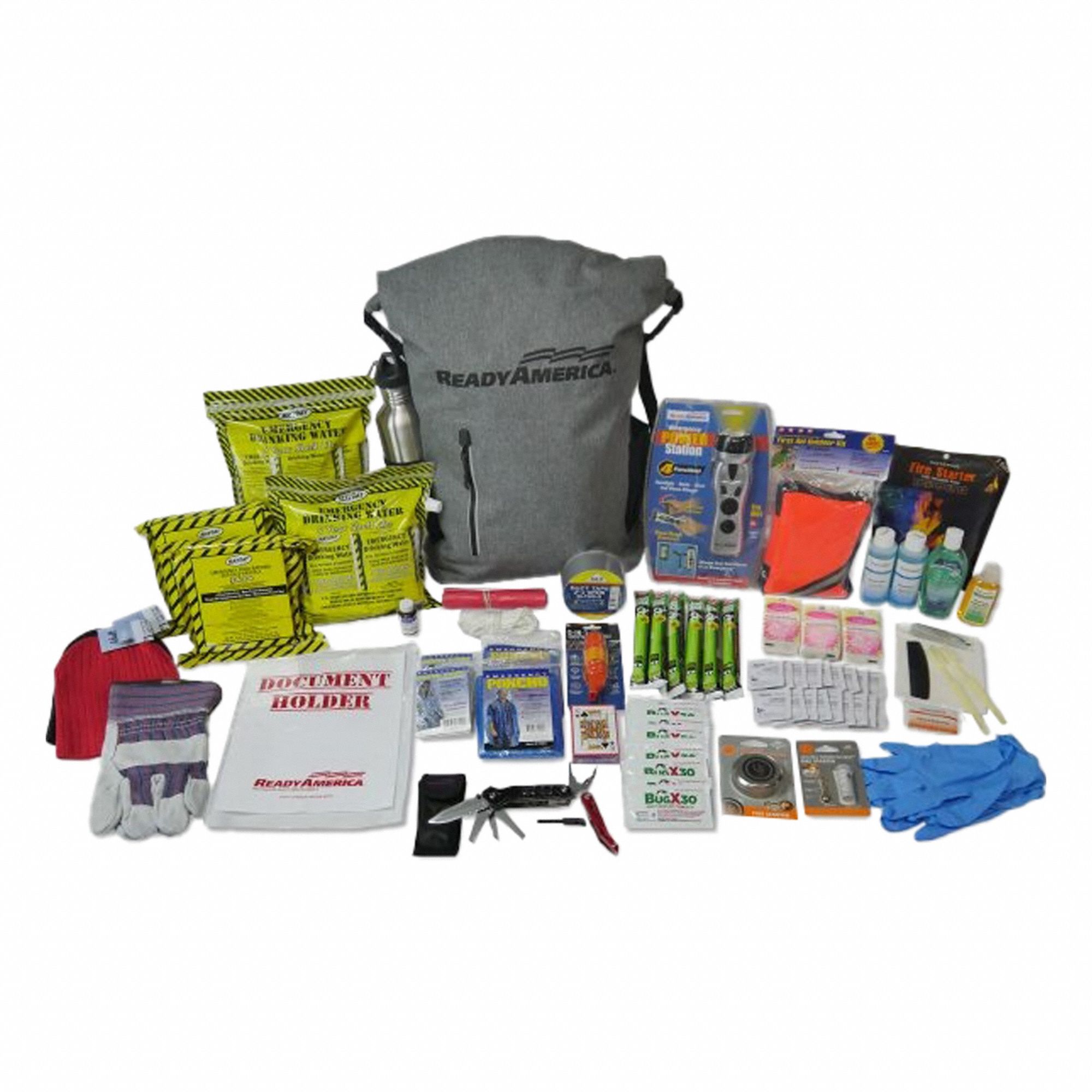 Survival Kit: 80 Components, Backpack, 2 People Served
