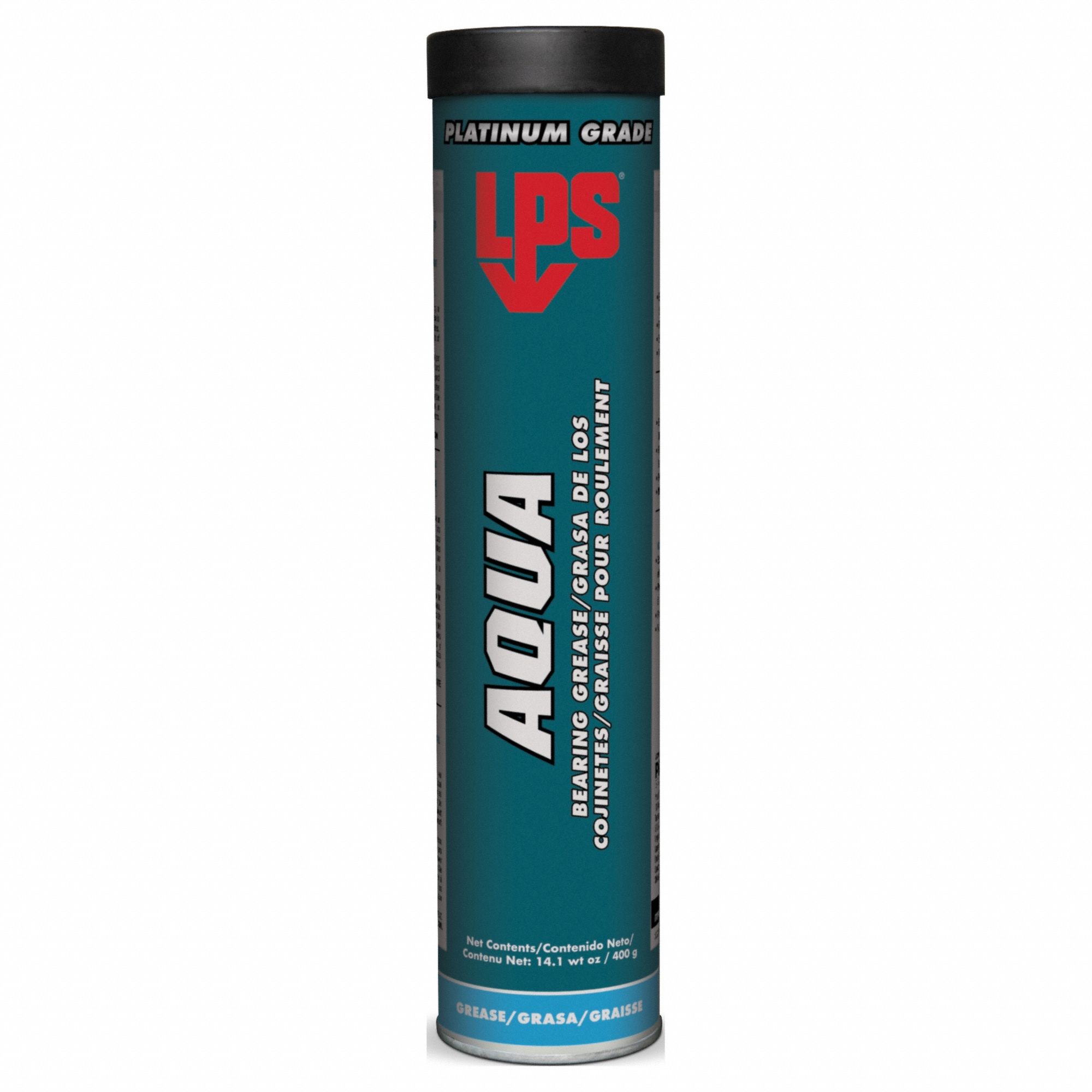 LPS Aqua Bearing Grease: Aqua, 14 oz, Cartridge, NLGI Grade 2, Aluminum  Complex Thickener