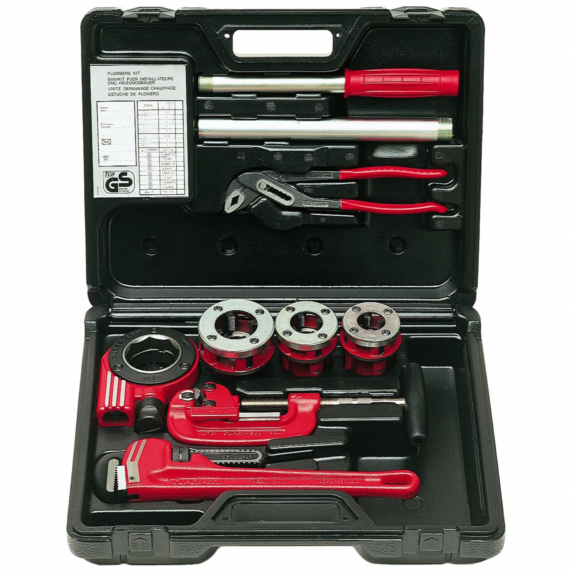 Hand pipe threader die deals tool set