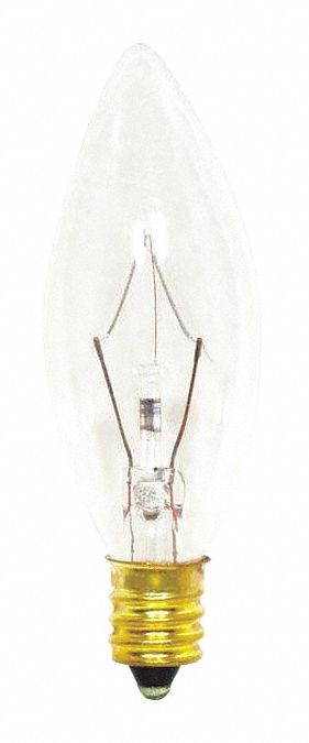 SATCO, (B) Bullet, B8, Incandescent Bulb - 707M80|S3345 - Grainger