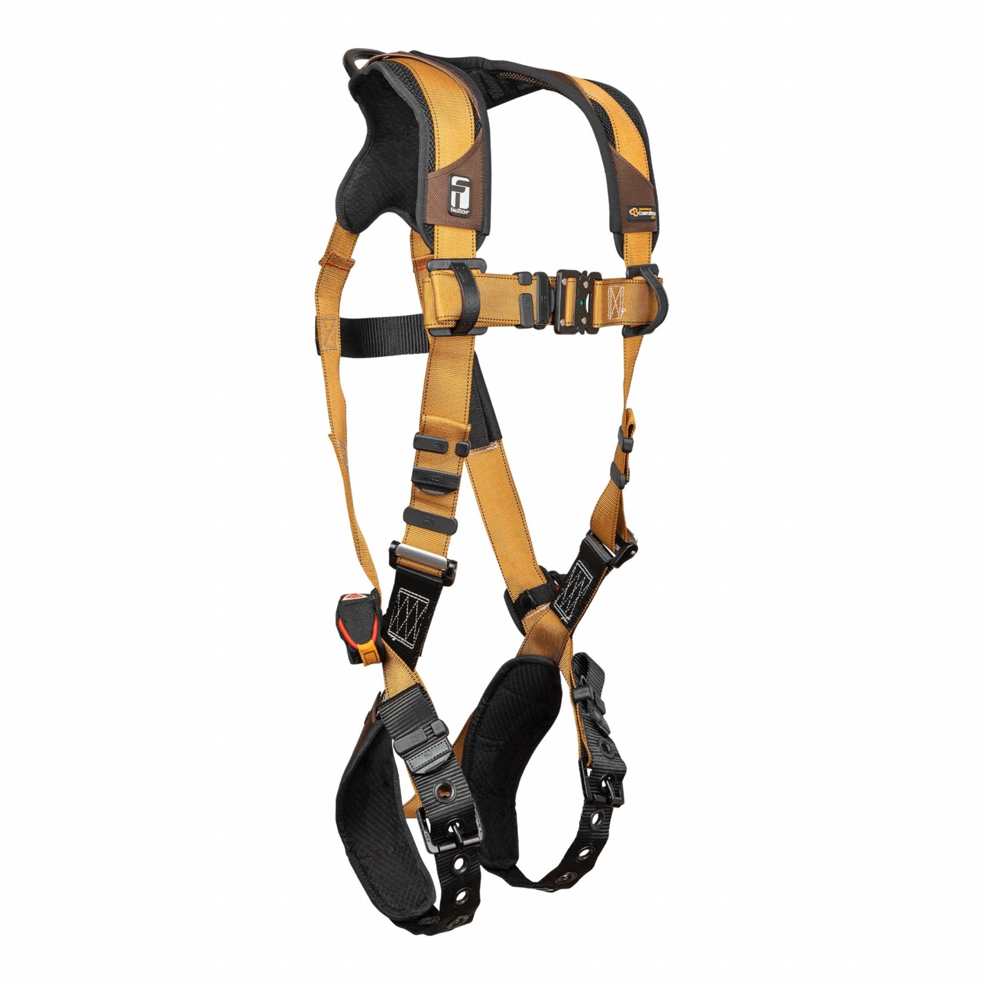 Full Body Harness: Vest Harness, Quick-Connect / Tongue, Cam, L, Padded, 425 lb Wt Capacity