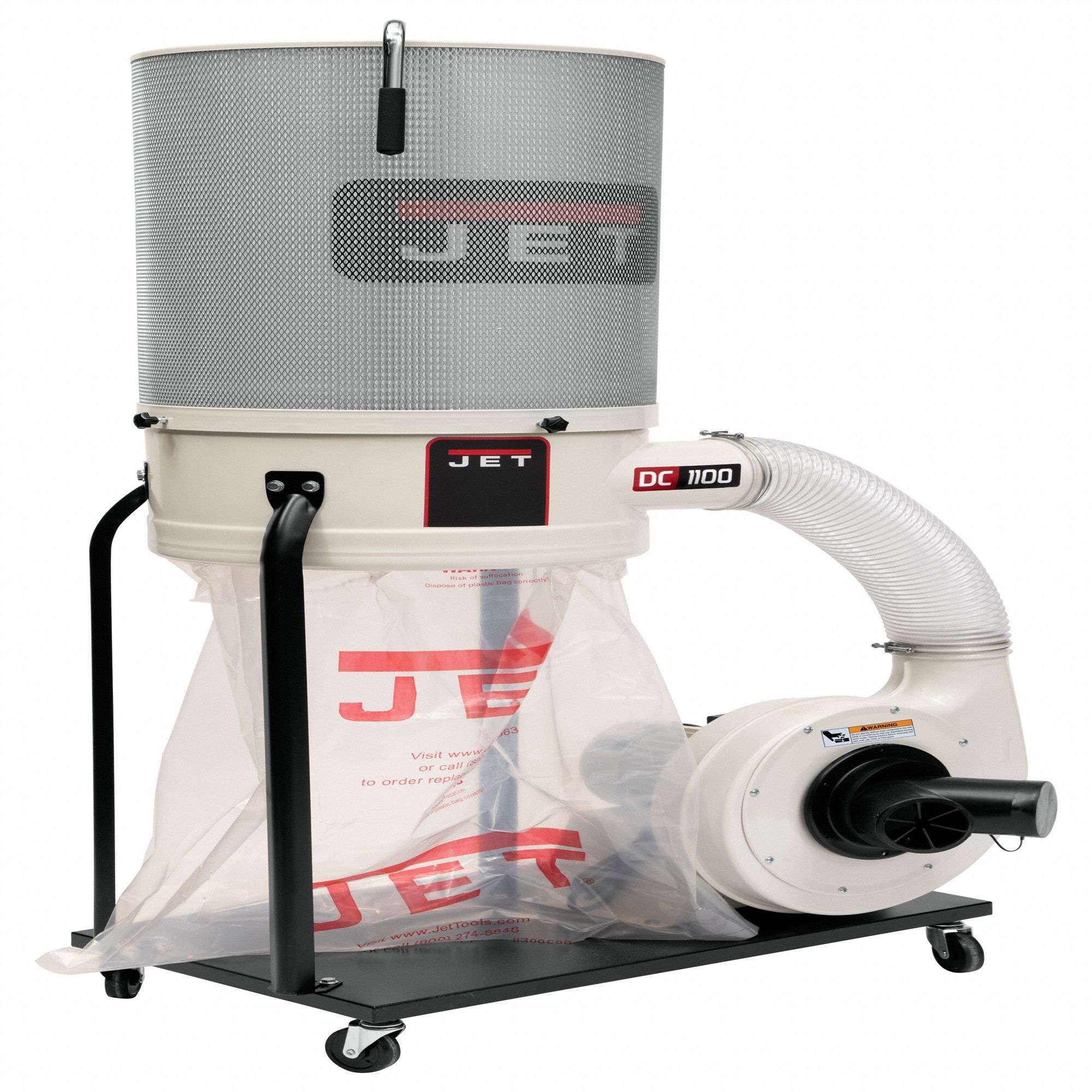 あなたにおすすめの商品 AC, 115/230V Single-Stage, JET, Wood 42W940 - Collector Dust Vacuum Cleaner / Cleaner