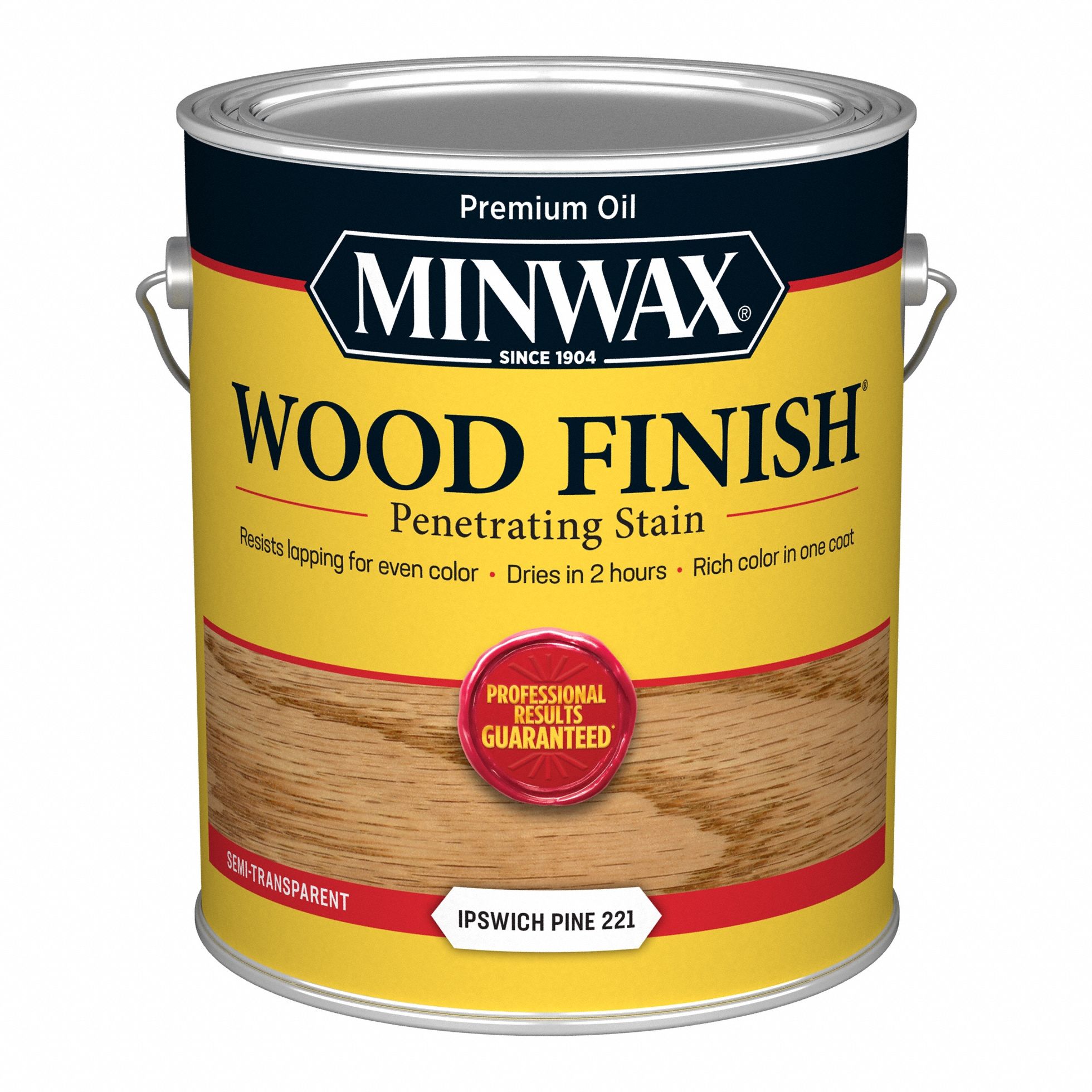 Wood Stain: Wood Stain, Interior, Oil, 1 gal Container Size, Wood, Ipswich Pine, Wood Finish