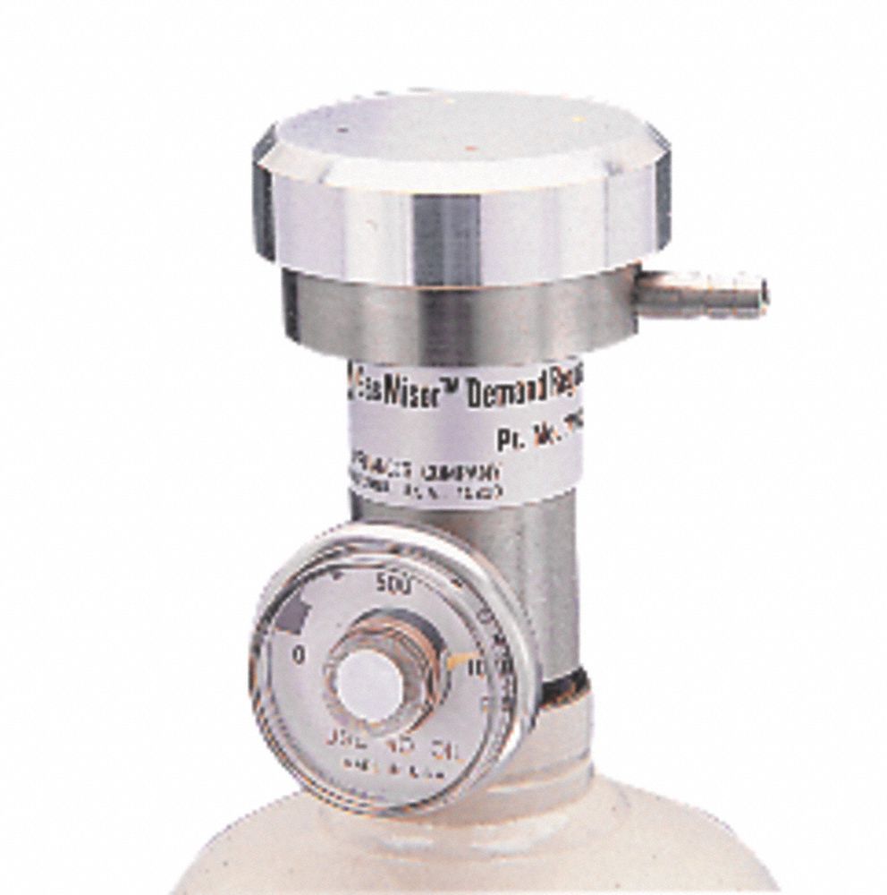 GAS CYLINDER REGULATOR, GAS REGULATOR, ALUMINUM, 3 LPM MAXIMUM FLOW RATE