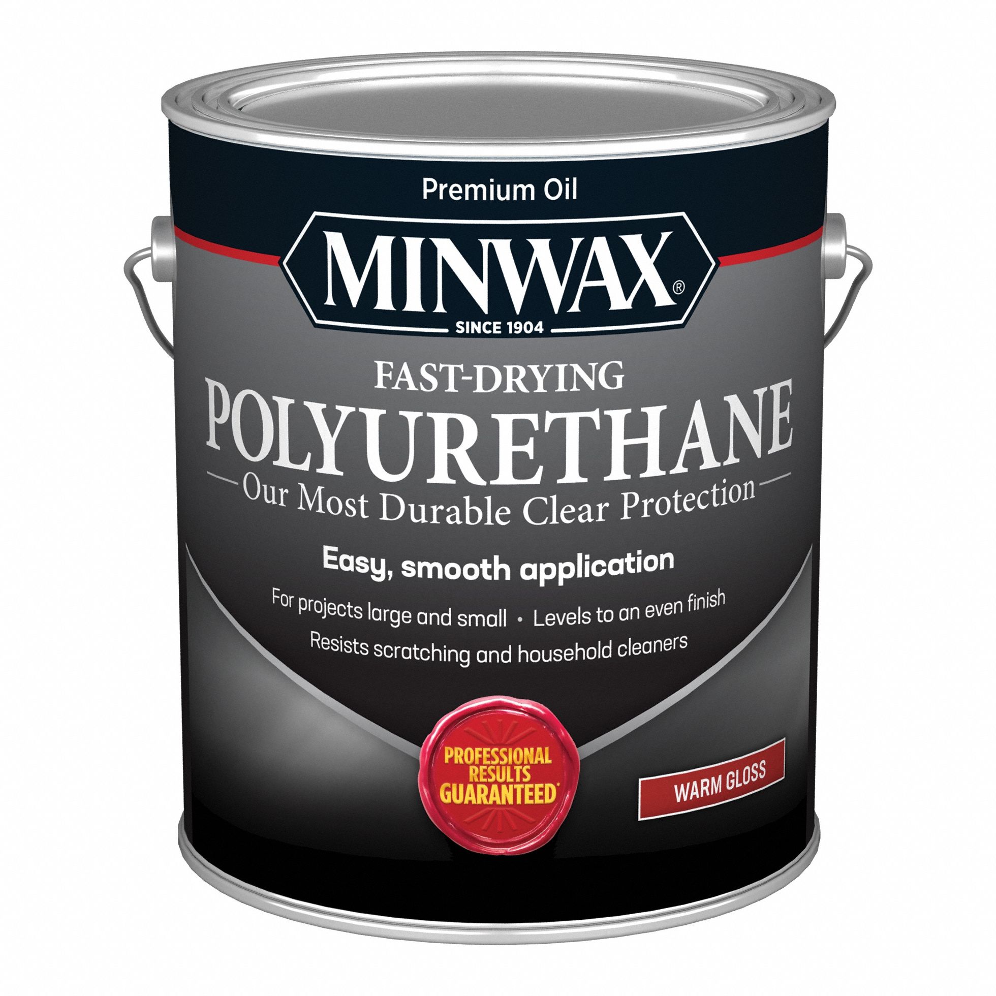Finish: Varnish, Interior, Oil, 1 gal Container Size, Wood, Gloss, Clear, Clear, Minwax