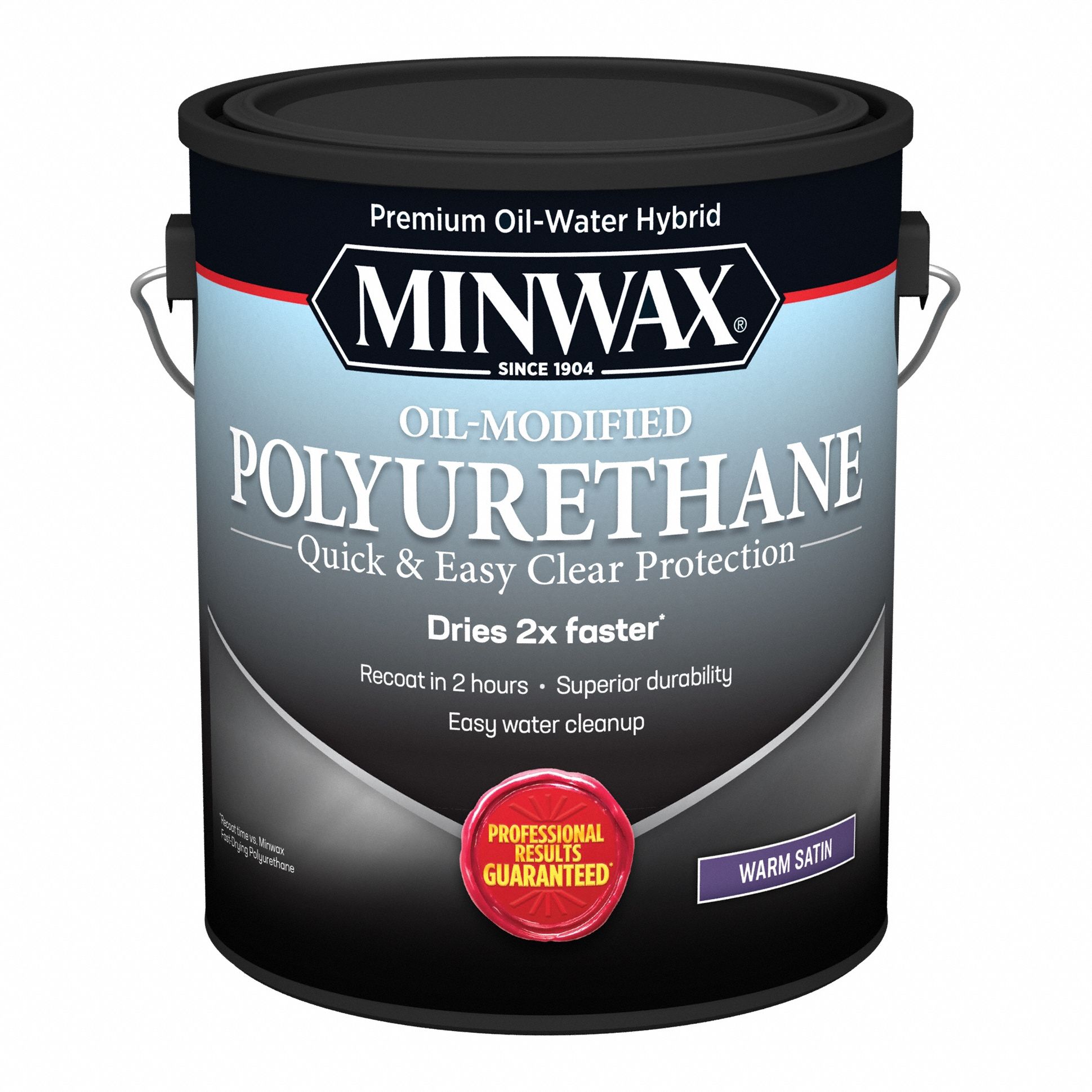 Finish: Varnish, Interior, Water, 1 gal Container Size, Wood, Satin, Clear, Clear, Minwax