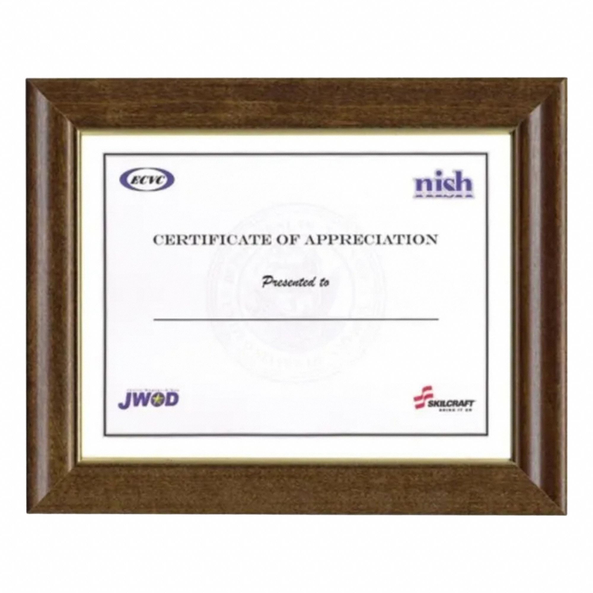 Frame, Style C, Stained, 8" X 10", Walnut: Mfr Part # 7105-01-282-0630