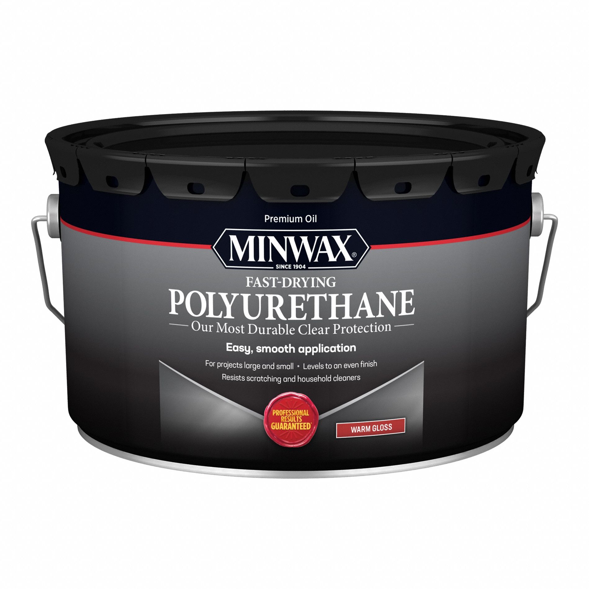 Finish: Varnish, Interior, Oil, 2.5 gal Container Size, Wood, Gloss, Clear, Clear