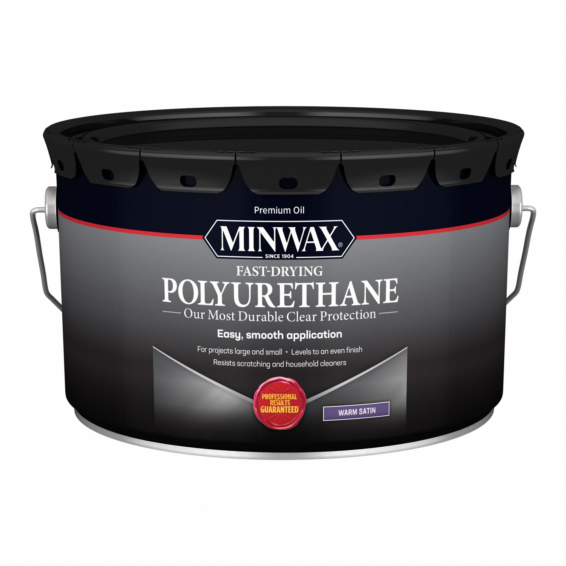 Finish: Varnish, Interior, Oil, 2.5 gal Container Size, Wood, Satin, Clear, Clear