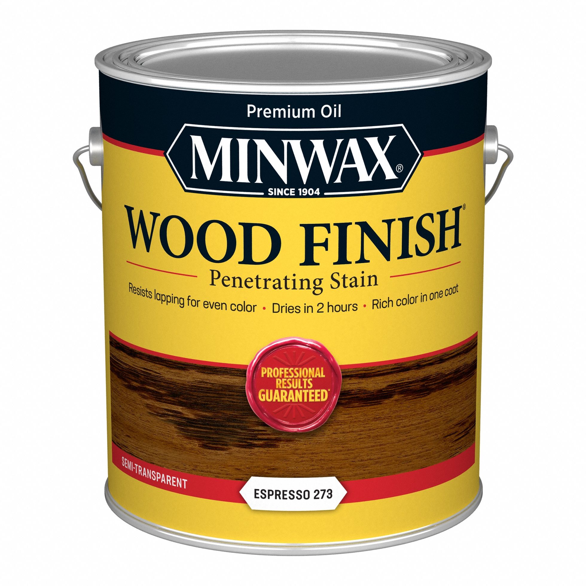 Wood Stain: Wood Stain, Interior, Oil, 1 gal Container Size, Wood, Espresso, Semi-Transparent