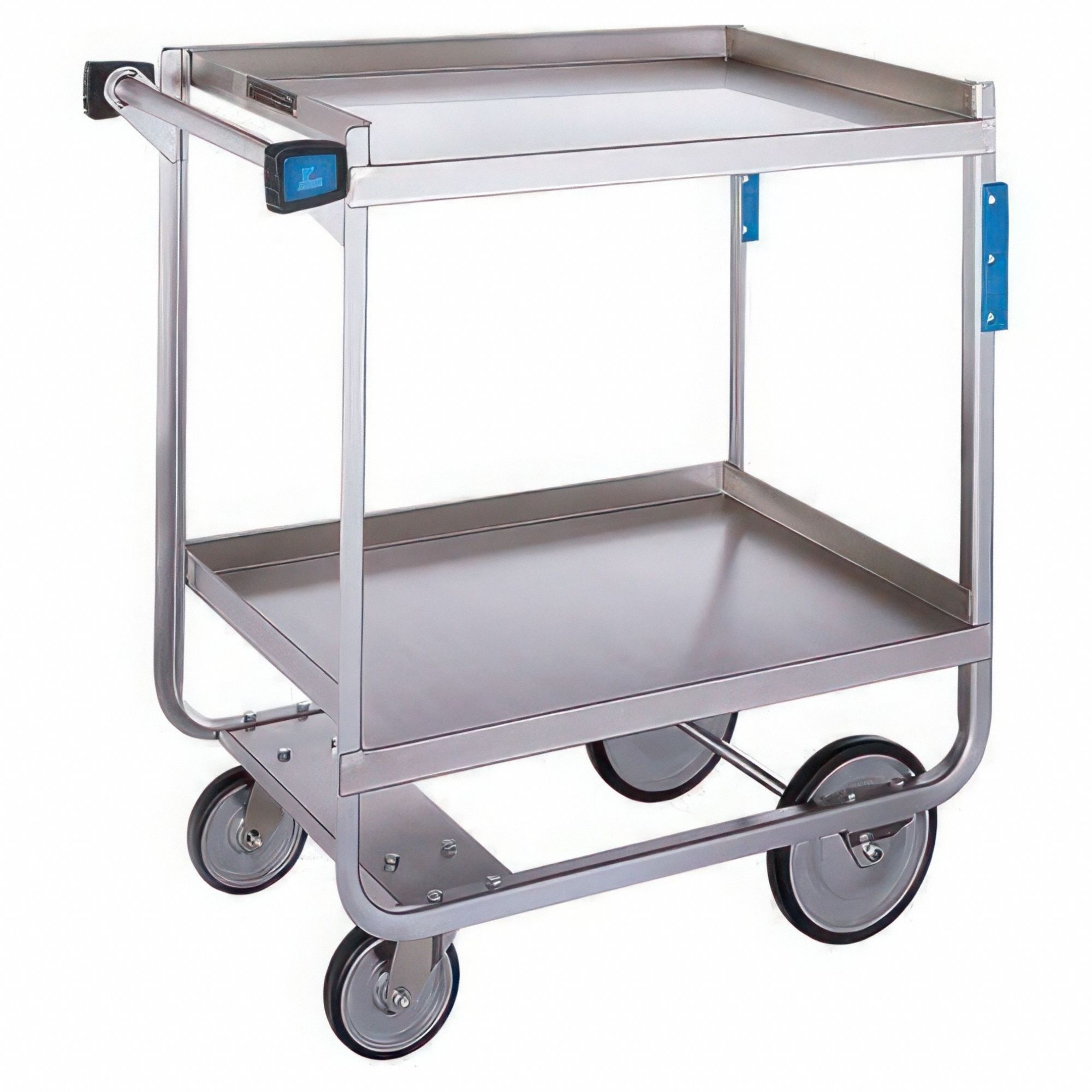 Utility Cart: 700 lb Max Load Capacity, 2 Shelves, 37 1/4 in Overall Ht, 30 in Overall Lg