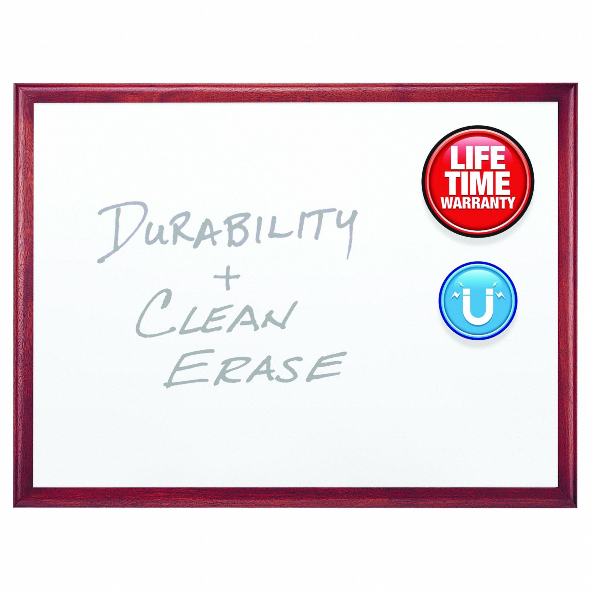 White Board Mahogany Frame 3 X 2 