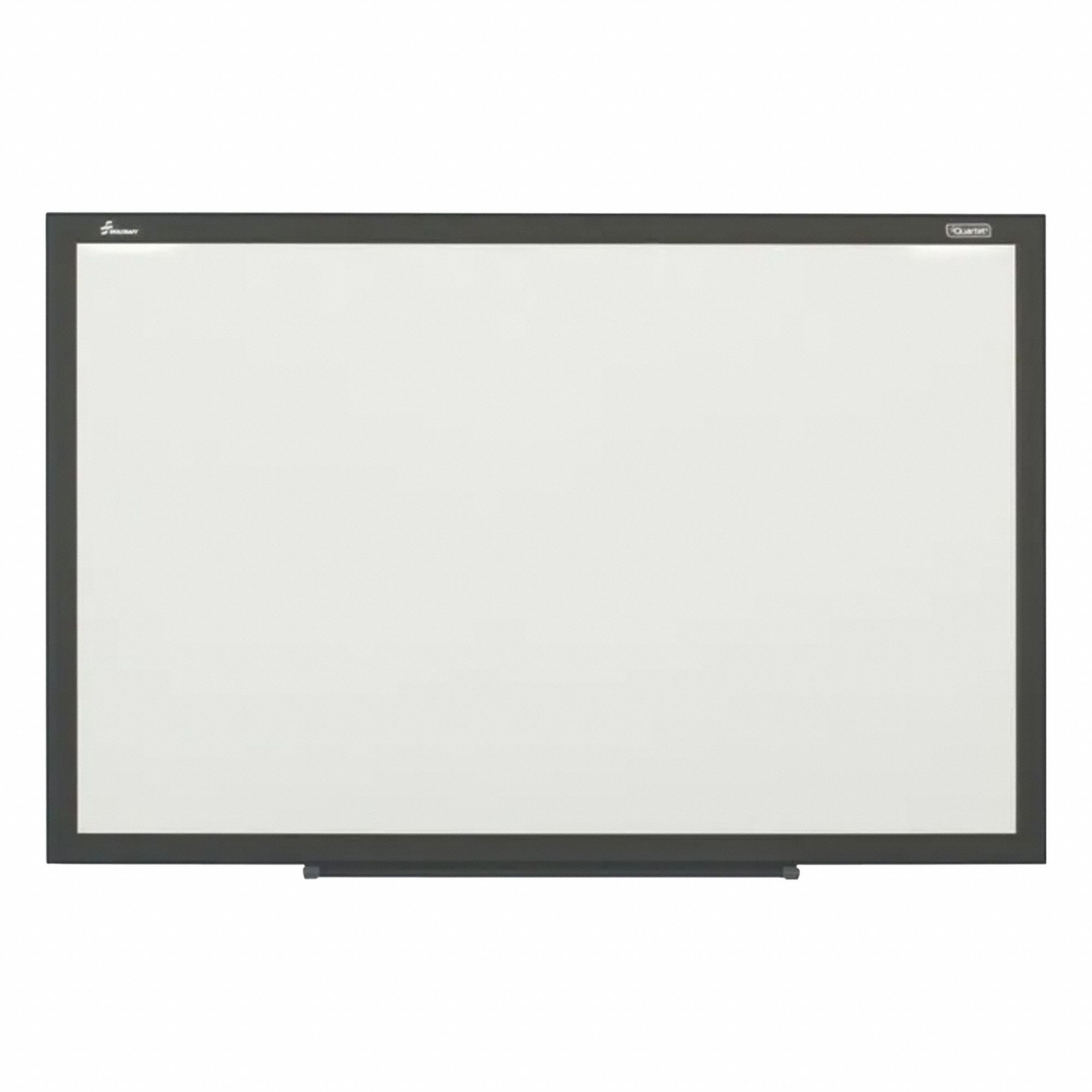 Dry Erase Board: Steel, Framed Style, Aluminum Frame, 24 in Overall Ht, 36 in Overall Wd