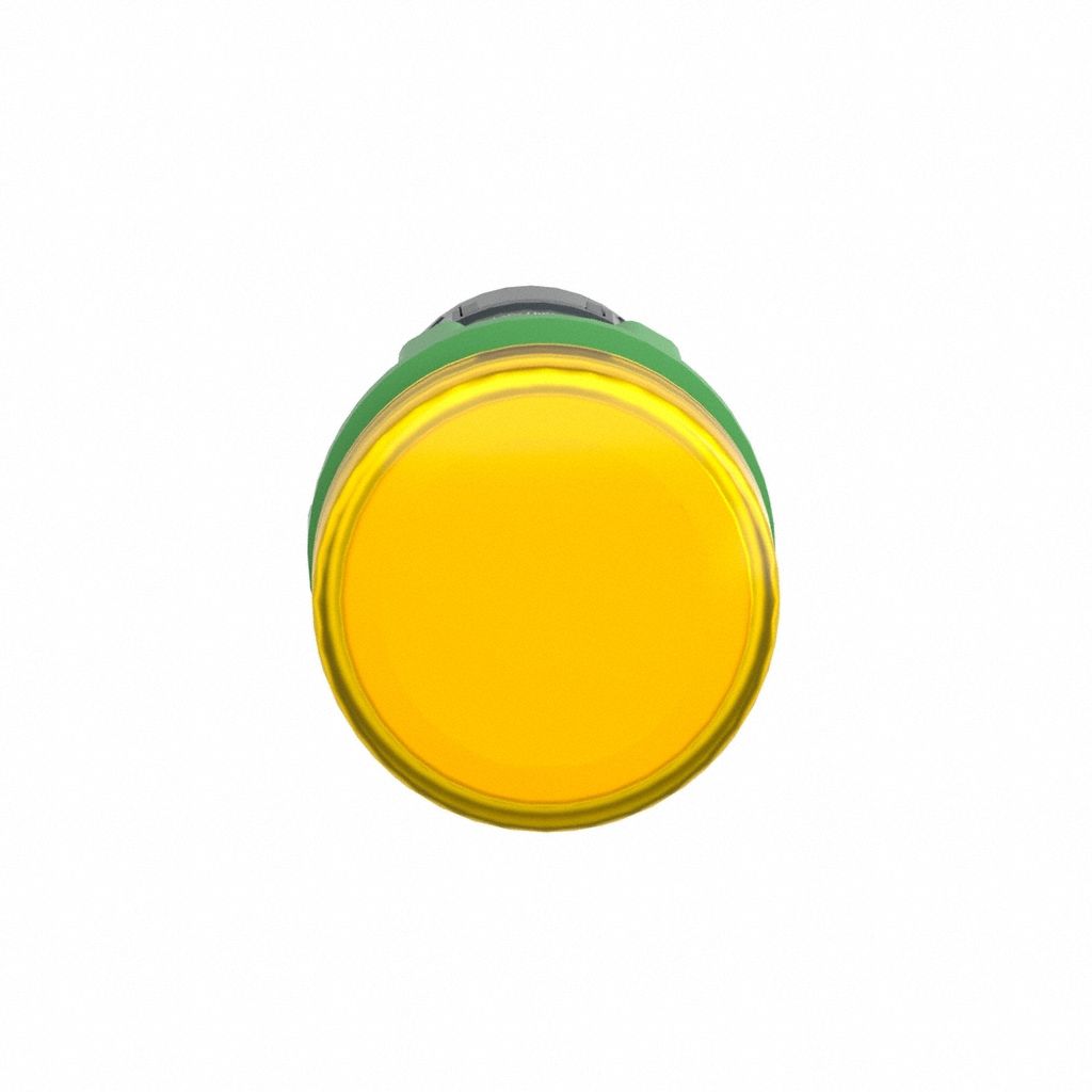 Pilot Light: 22 mm Panel Mounting Hole Dia, LED, Yellow, XB5