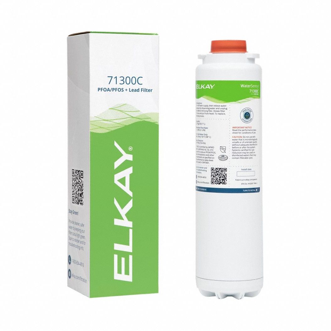 Quick-Connect Water Filter: 1 micron, 1.1 gpm, 2, 250 gal, 11 5/8 in Overall Ht