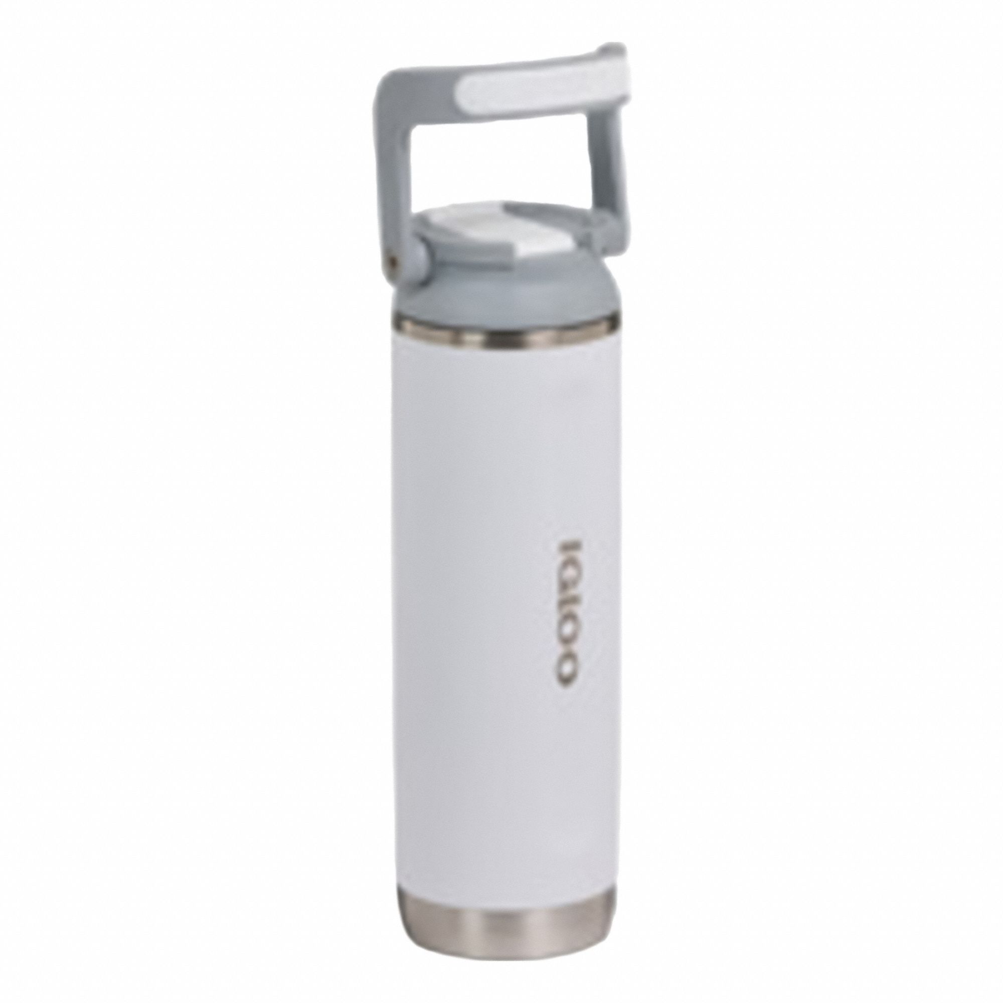 Travel Mug: 20 oz Capacity, White, Stainless Steel, BPA-Free, 9 5/8 in Overall Ht, Bottle