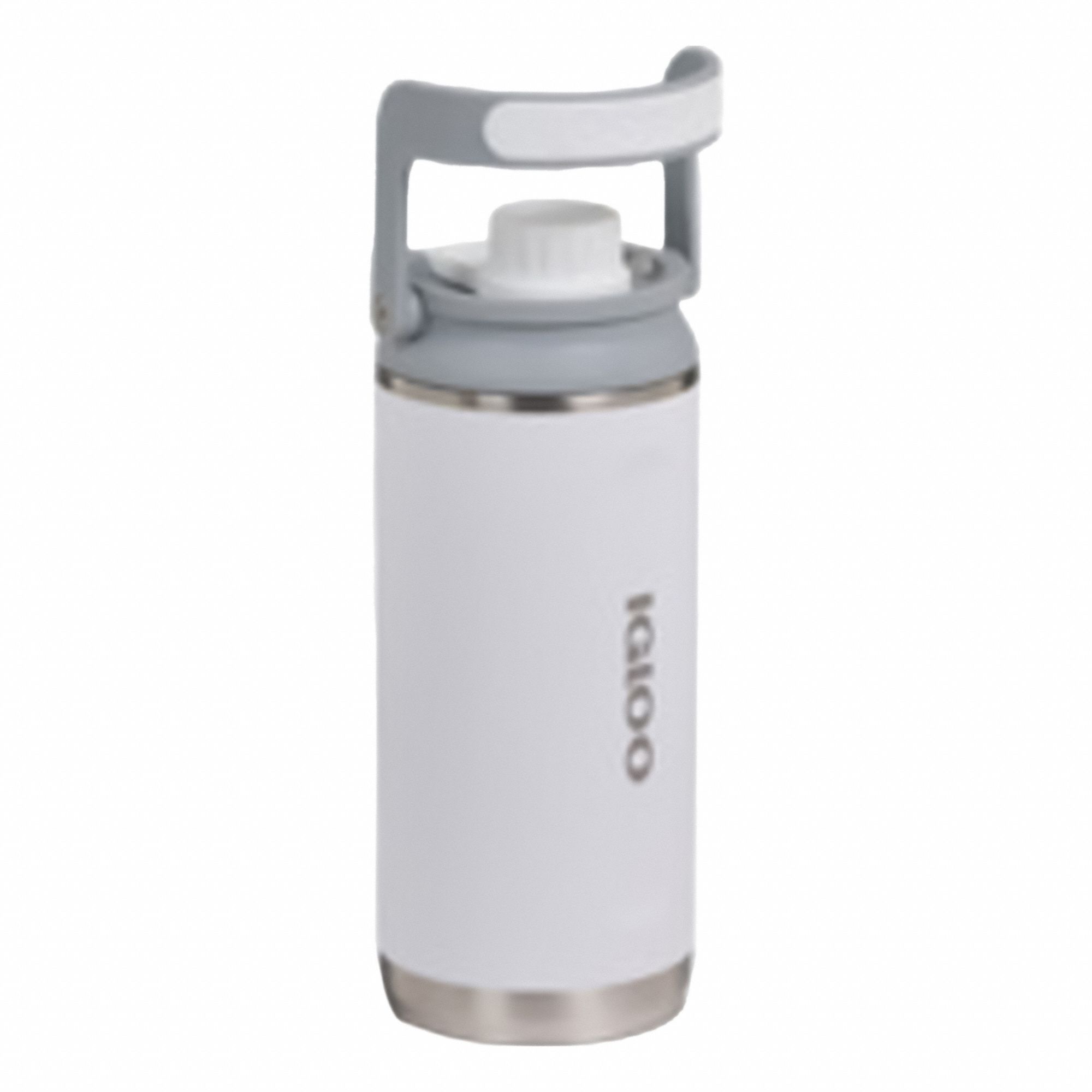Sport Sip Bottle: 36 oz Capacity, White, Stainless Steel, BPA-Free, 10 in Overall Ht, Bottle