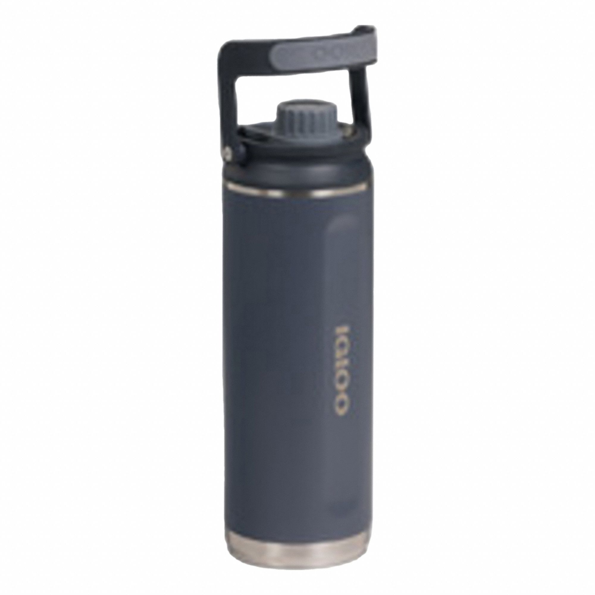 Travel Mug: 46 oz Capacity, Gray, Stainless Steel, BPA-Free, 12 in Overall Ht, Bottle