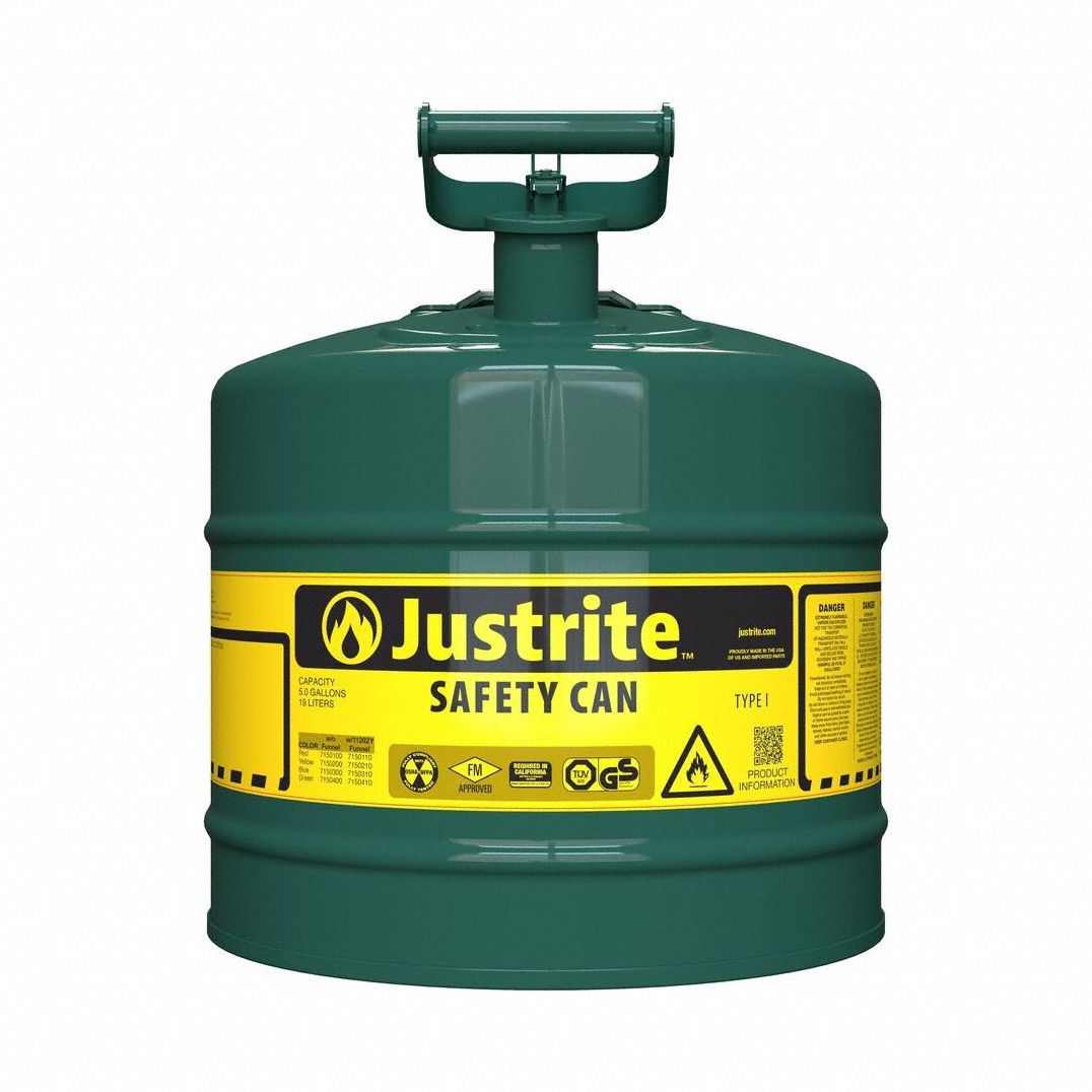 TYPE I SAFETY CAN Steel Green 5 gal