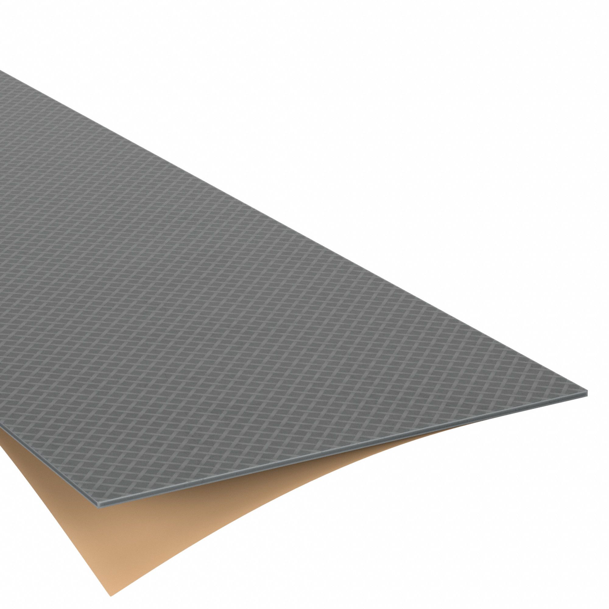 Rubber Sheet: Buna-N, Fabric-Reinforced, 1/16 in Thick, 12 in x 12 in, Black, 60 Shore A Durometer