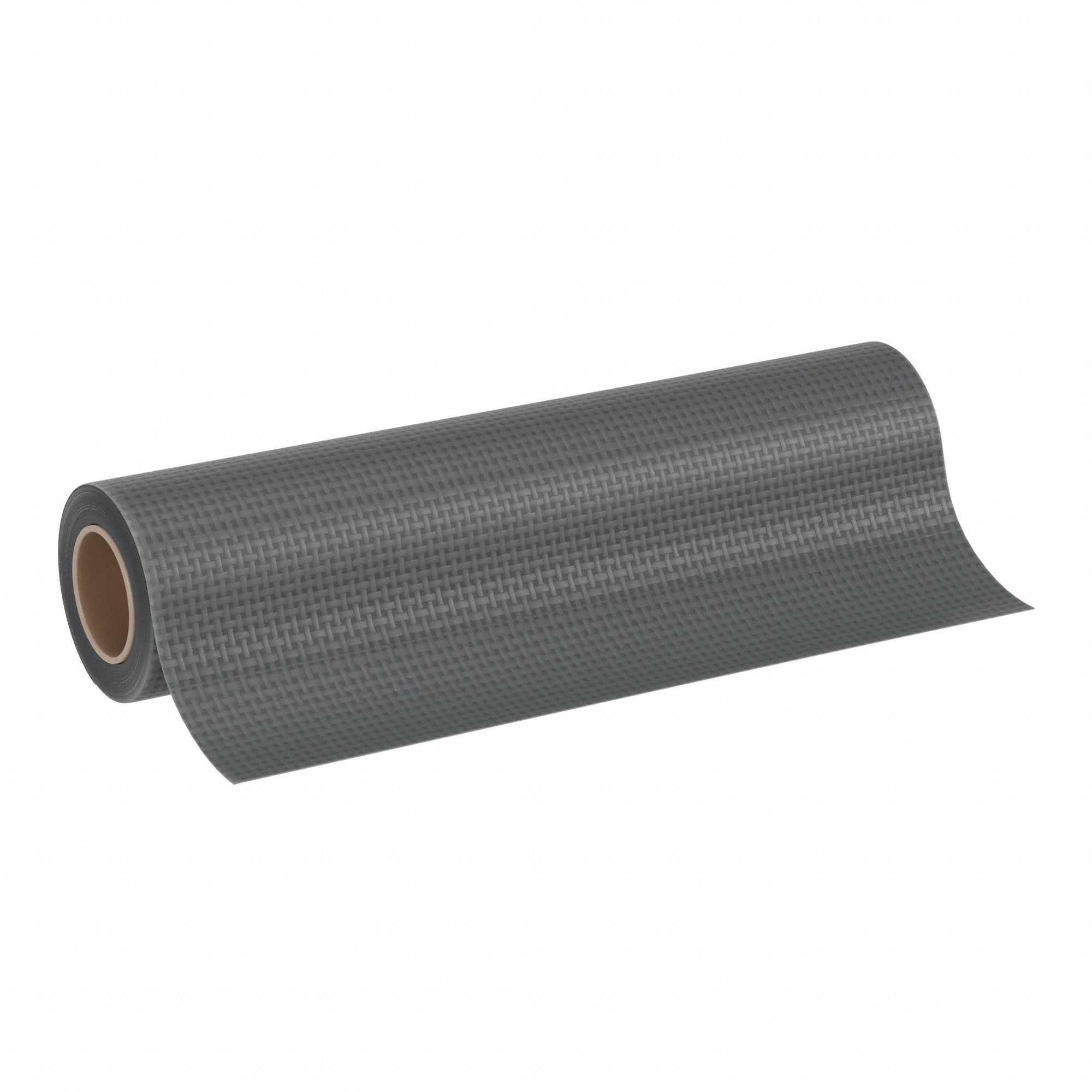 Rubber Roll: Buna-N, Fabric-Reinforced, 1/16 in Thick, 36 in x 10 ft, Black, 60 Shore A Durometer