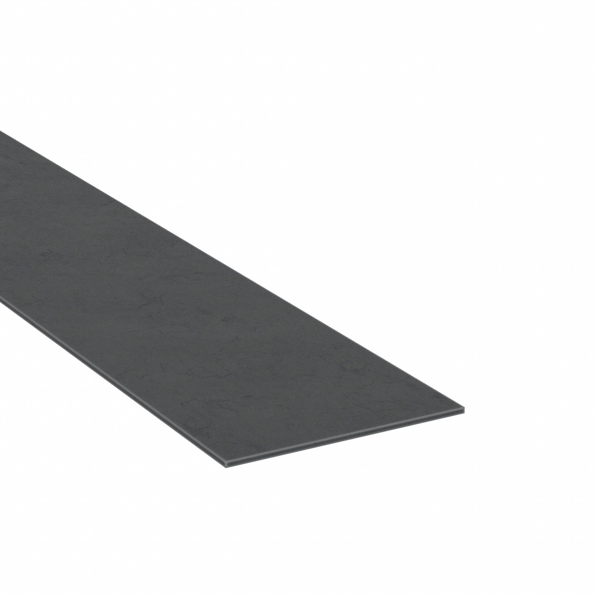 Rubber Strip: EPDM, Std, 1/16 in Thick, 1 1/2 in x 10 ft, Black, 60 Shore A Durometer, Plain, Smooth