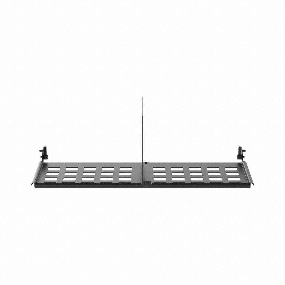 Trunk Slack Plate: Full-Wd, 4 RU, 8 7/8 in Dp, Black Steel, 5 13/16 in Ht, 17 9/16 in Wd