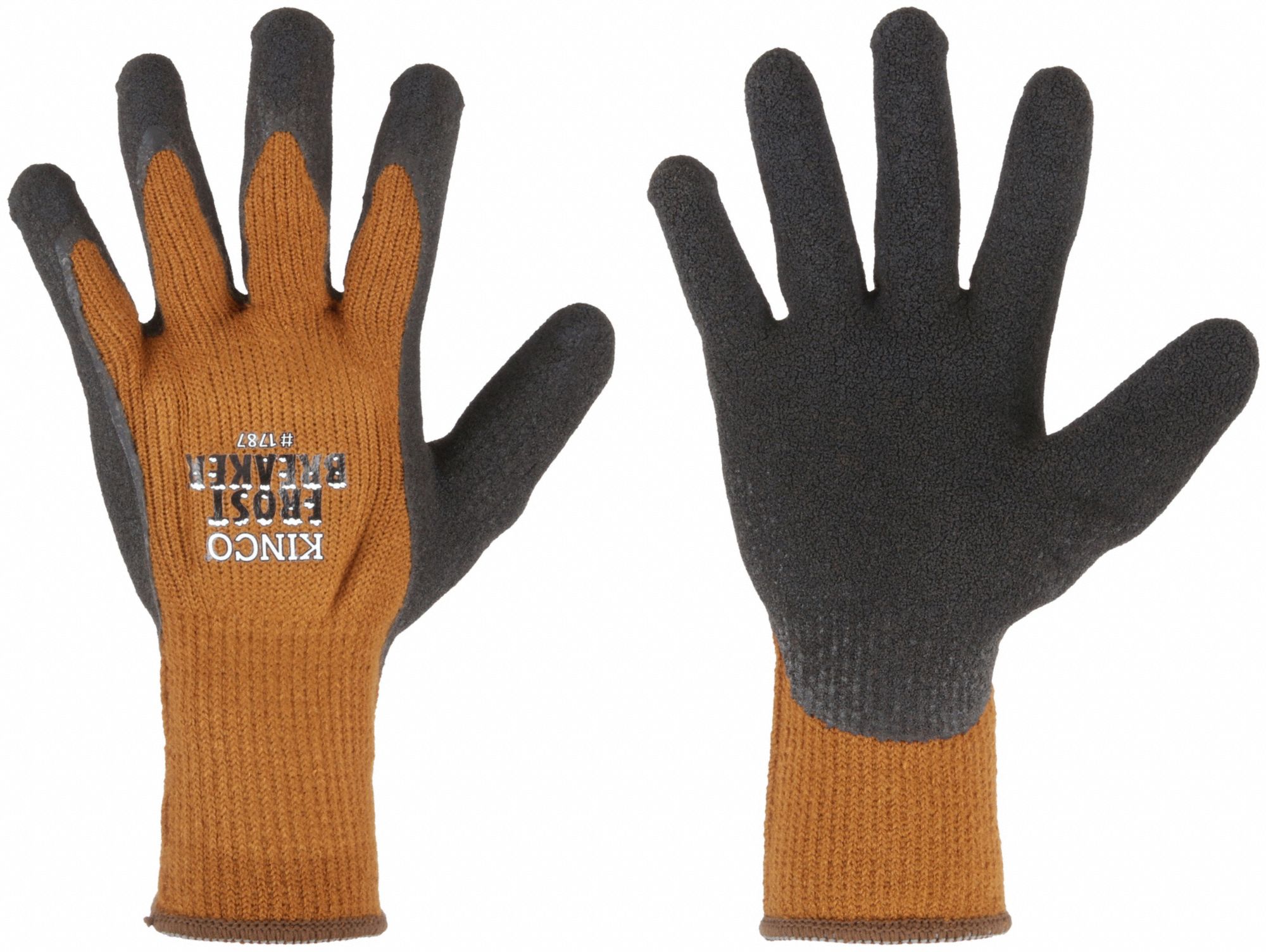 Coated Gloves, Brown,