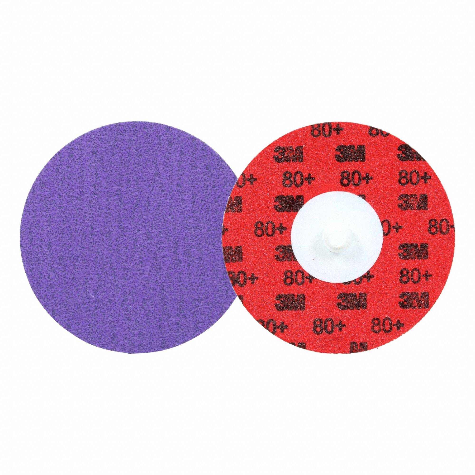 Quick-Change Disc: TSM, 3", Ceramic, 80 Grit, YF Wt Polyester, 1184F, 50 PK