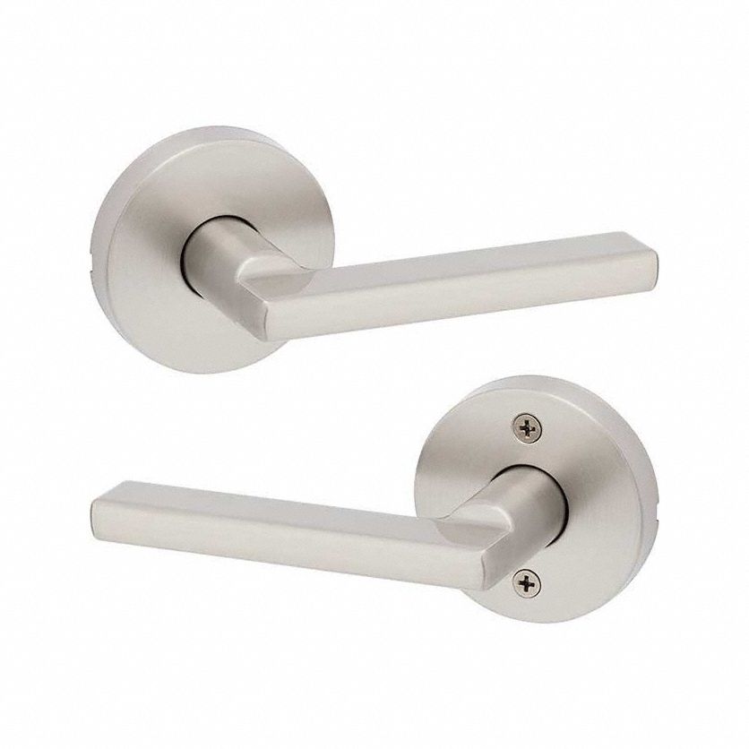 Door Lever Lockset: Passage Lever Locksets/Storeroom Lever Locksets, Nickel, ADA Compliant