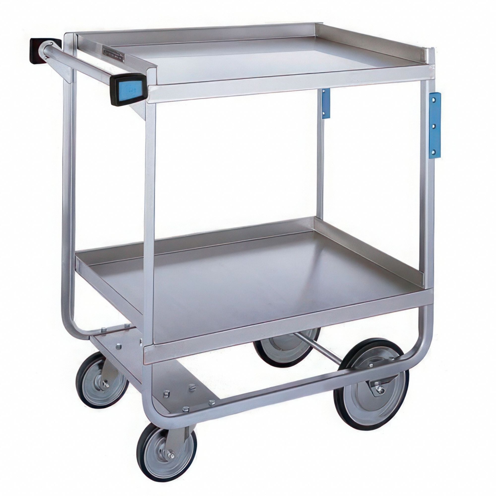 Utility Cart: 700 lb Max Load Capacity, 2 Shelves, 34 1/2 in Overall Ht, NSF Certified