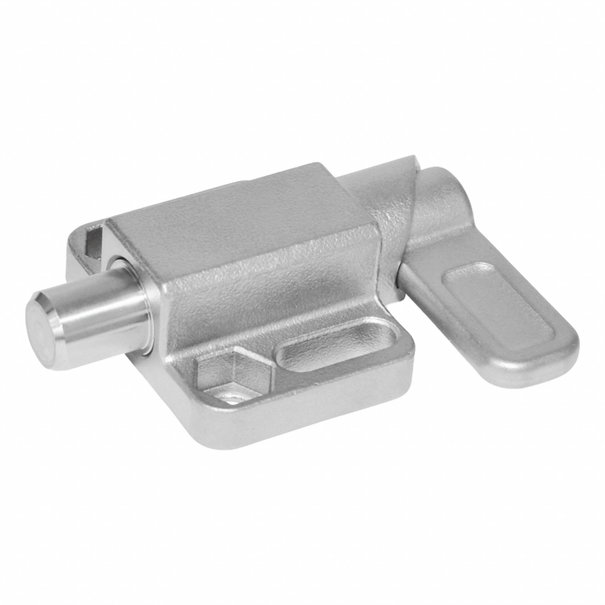 Cam Action Spring Latch with Mounting Flange: 8 mm Plunger Wd, 14 mm Plunger Projection