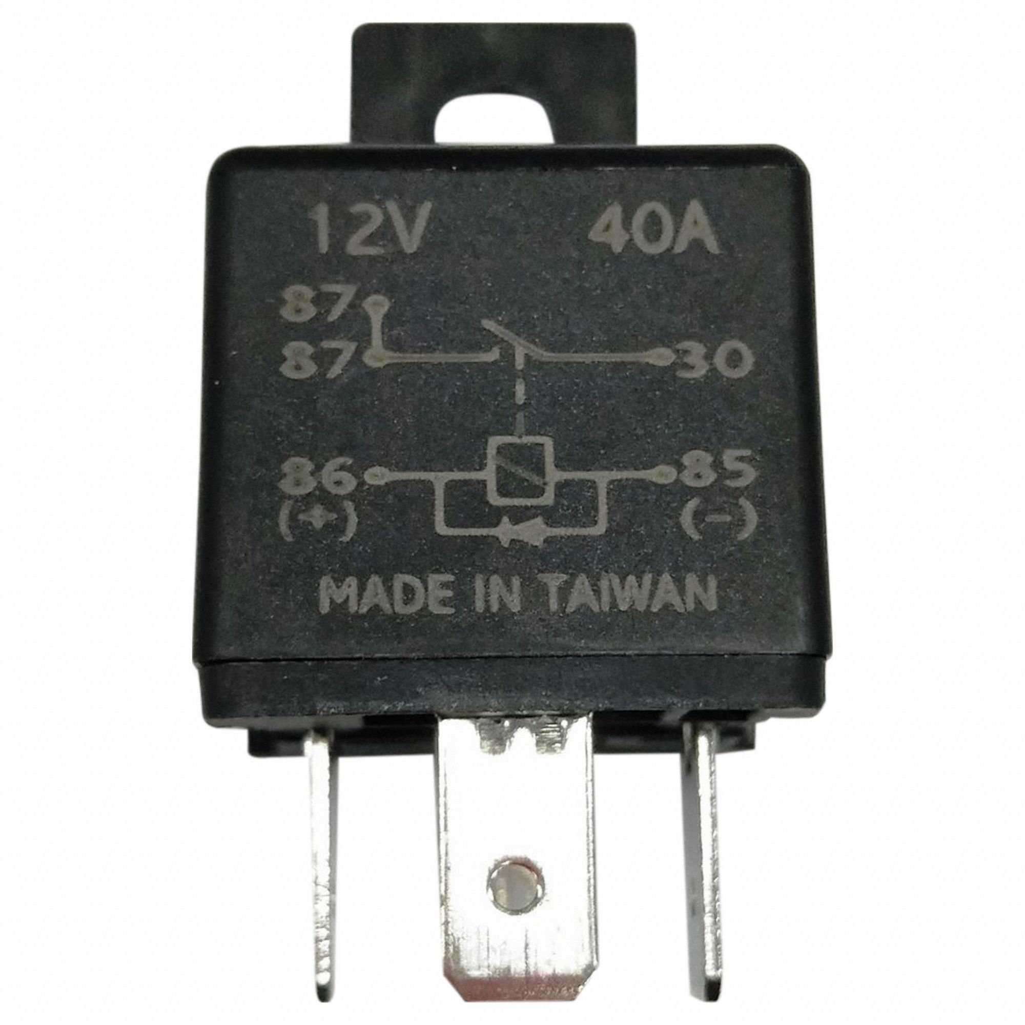 Automotive Relay: 12V DC, 5 Pins, B2 Configuration, SPST-NO, 40 A @ 12V Rating
