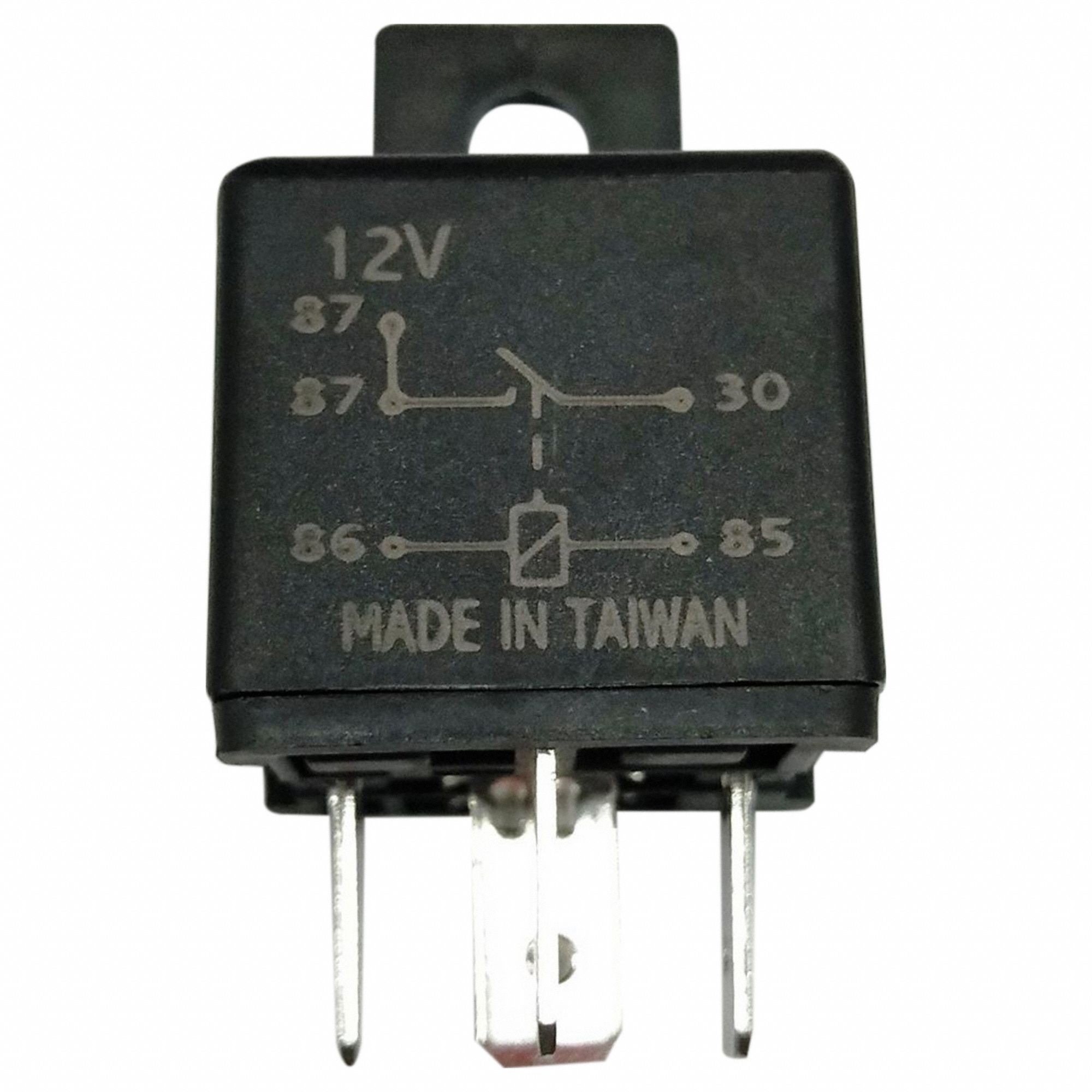 Automotive Relay: 12V DC, 5 Pins, B2 Configuration, SPST-NO, 40 A @ 12V Rating