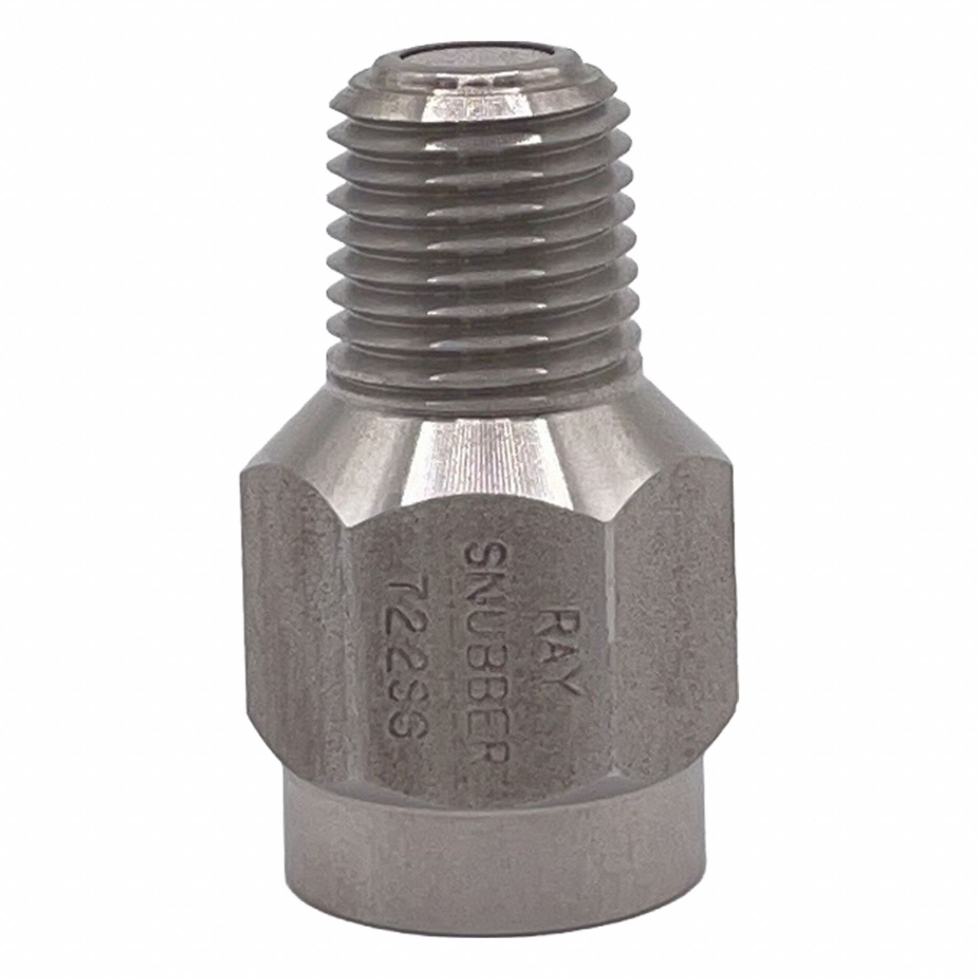Pressure Gauge Snubber: 303 Stainless Steel, Filter, 303 Stainless Steel NPT, 0 Pistons
