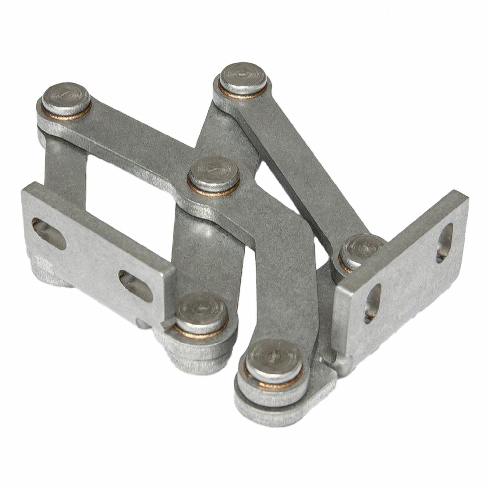 Multi Joint Concealed Hinge: 120° Range, Right Hand, Stainless Steel, 304, Tumbled Matte