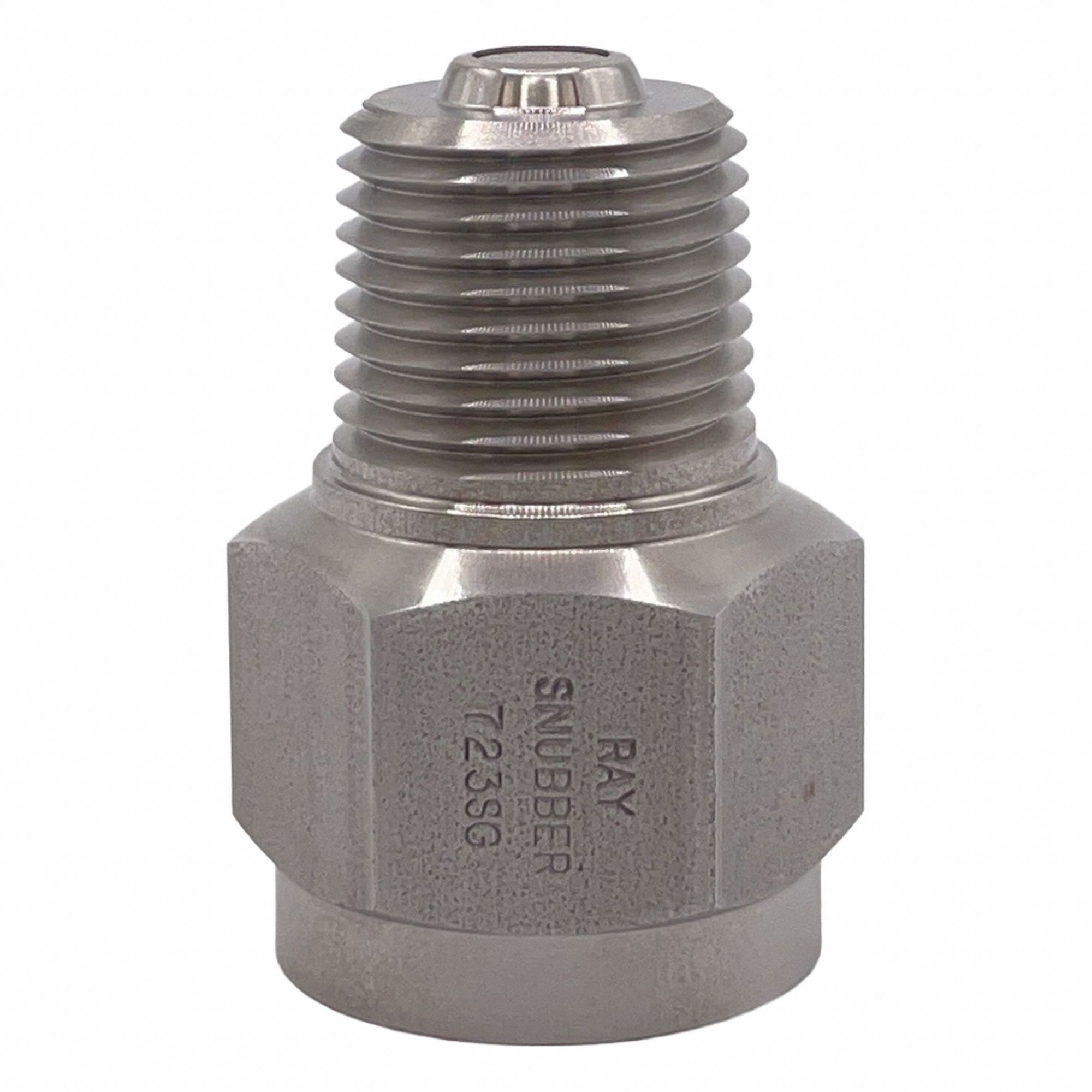 Pressure Gauge Snubber: 303 Stainless Steel, Filter, 303 Stainless Steel NPT, 0 Pistons