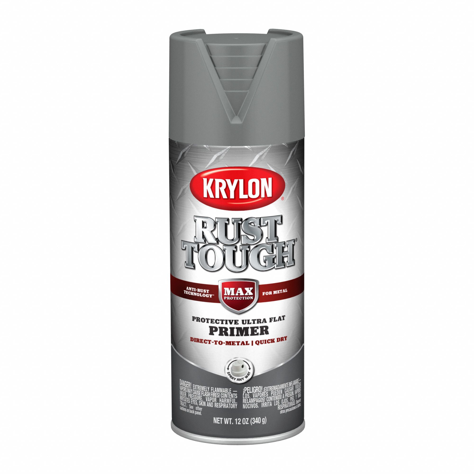 Rust Tough Spray Paint Gray Primer 12OZ