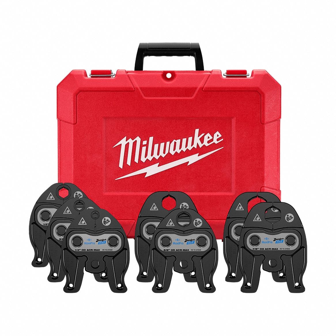 Press Jaw Kit: 1/4 to 1 1/8 in Pipe, Forged Steel, Compact Tool Types, ZoomLock® MAX